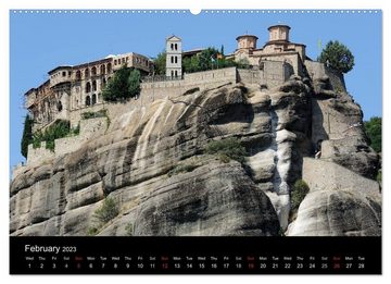 CALVENDO Wandkalender Churches and monasteries in Greece (Premium-Calendar 2023 DIN A2 Landscape)