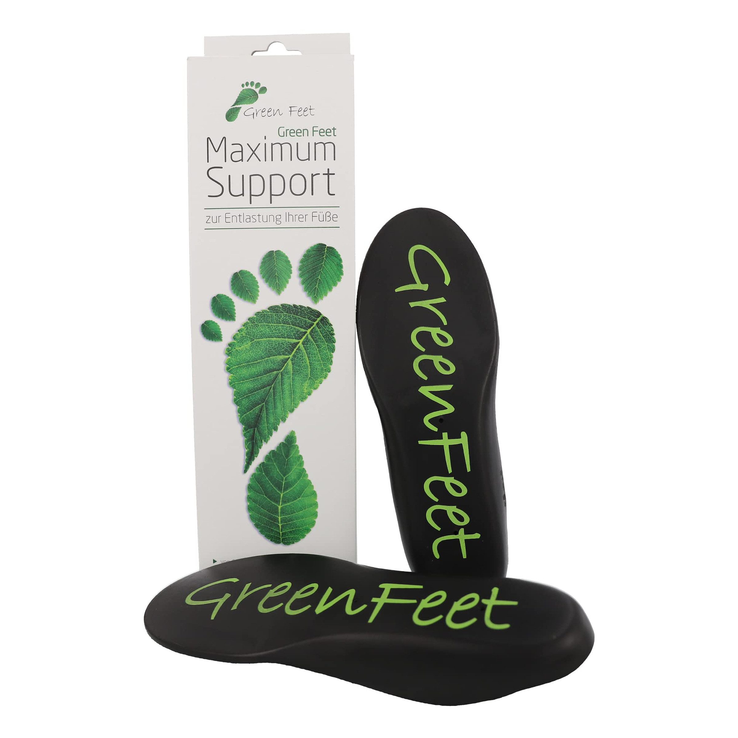 GreenFeet Fersenspornhilfe Maximum Support Einlegesohlen bei Fersensporn, Plantar Fasziitis
