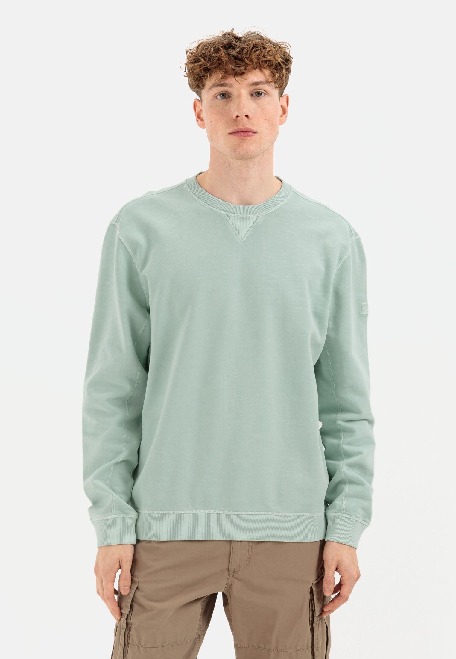camel Sweatshirt aus Baumwolle active Grün