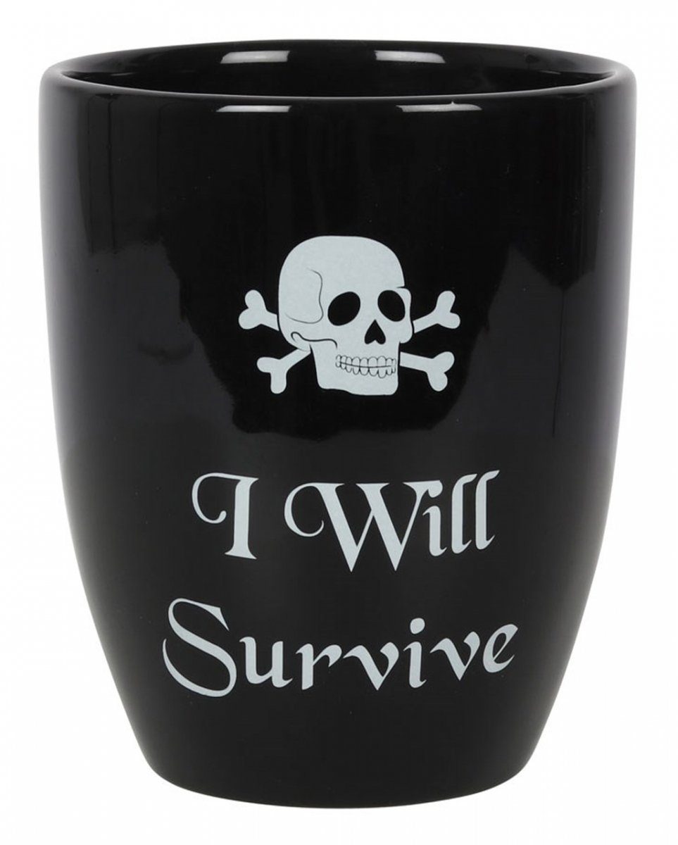 Dekofigur Pflanzenschale Survive"; Gothic Horror-Shop ";I Will