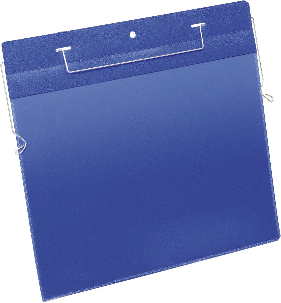 Fächermappe kennzeichnungstasche mit Drahtbügel A4 quer blau VE=50 Stück