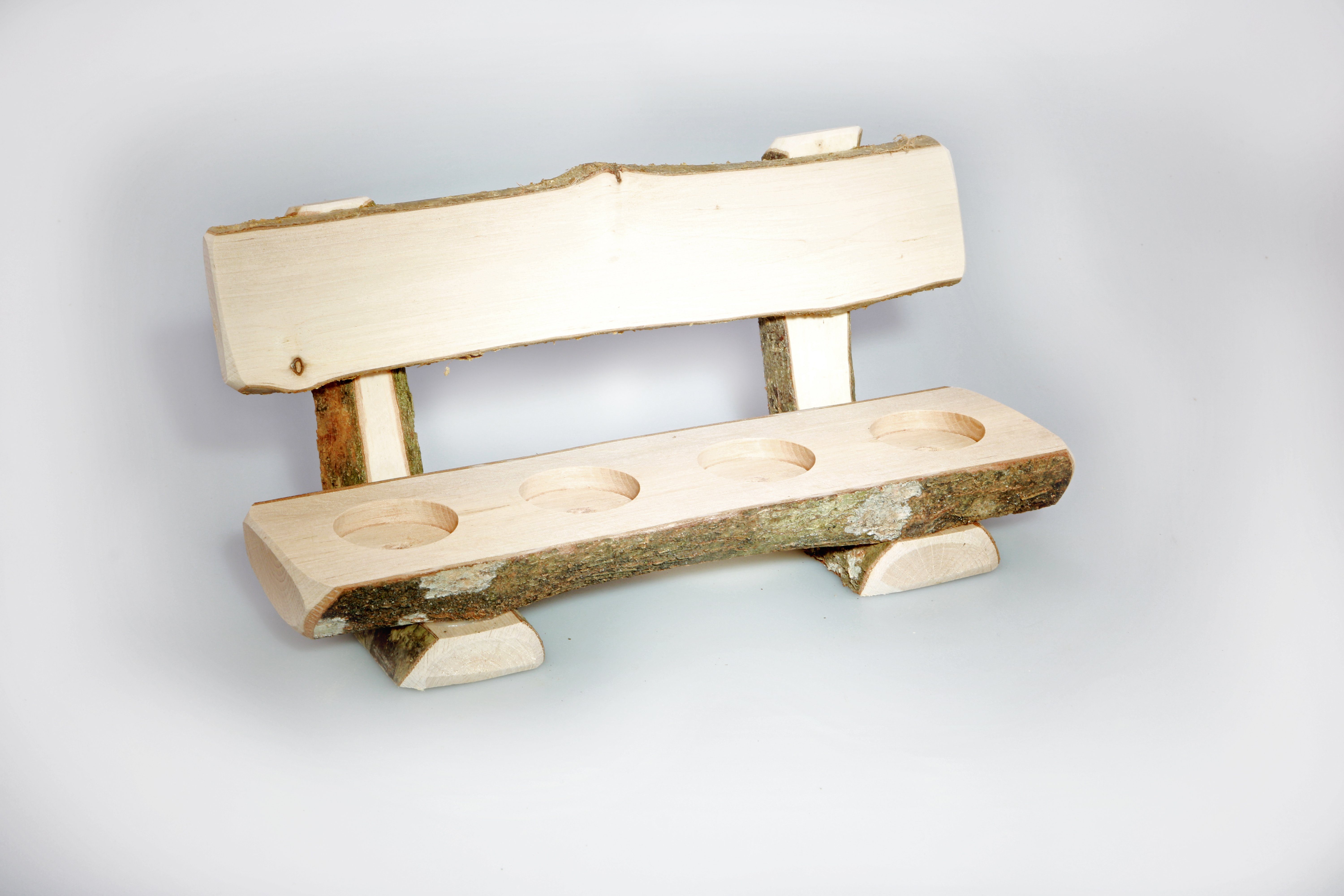Deggelbam Geschenkbox Schnapsbank Holzbank mit 4 Stamperl – Bild 5 von 5