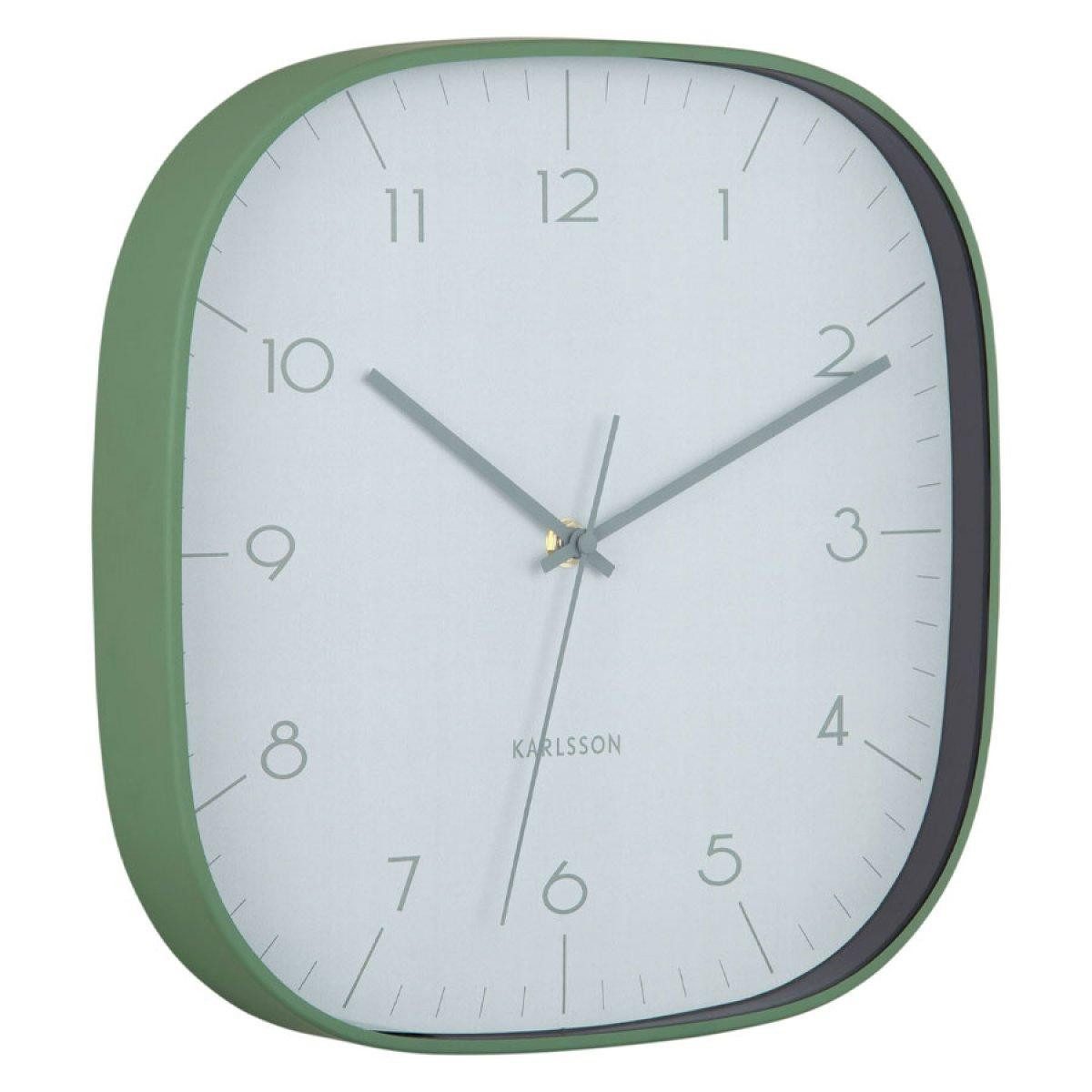 Karlsson Uhr Wanduhr Grato Cuadrado Grün