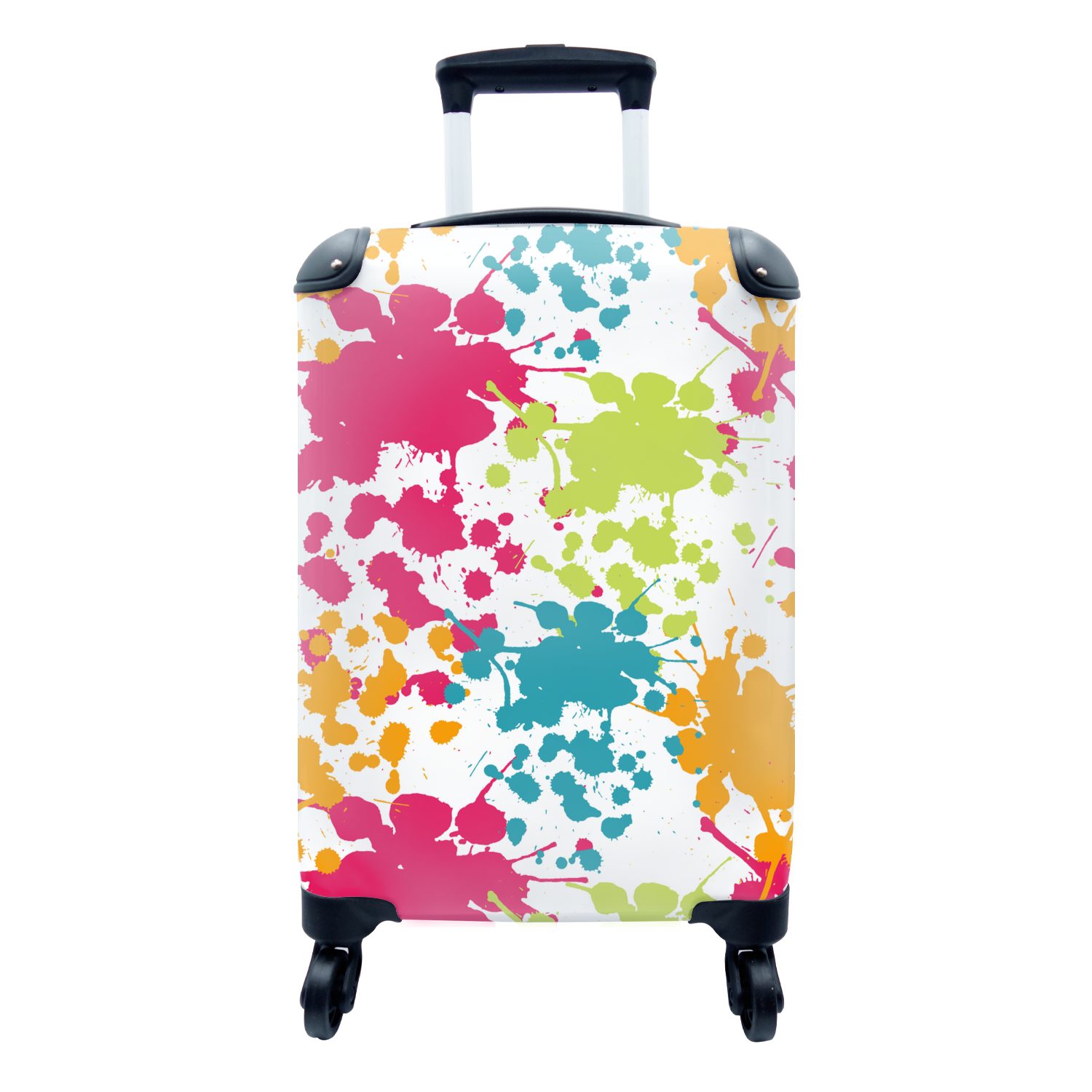 Rollen, - Handgepäckkoffer Farbe für Trolley, - MuchoWow Ferien, mit Handgepäck Muster rollen, Regenbogen, Reisekoffer 4 Reisetasche