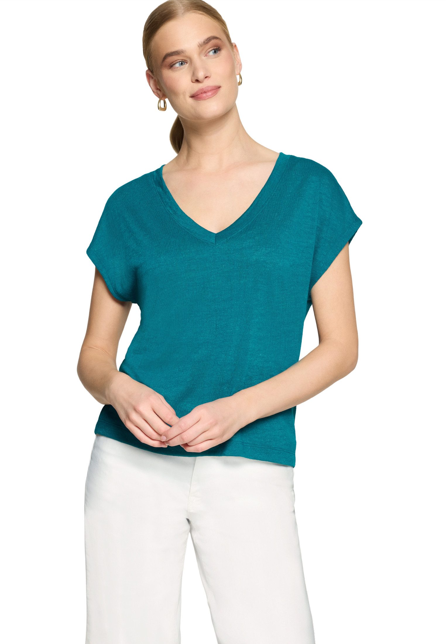 Zero T-Shirt Damen mit V-Ausschnitt (1-tlg) Material
