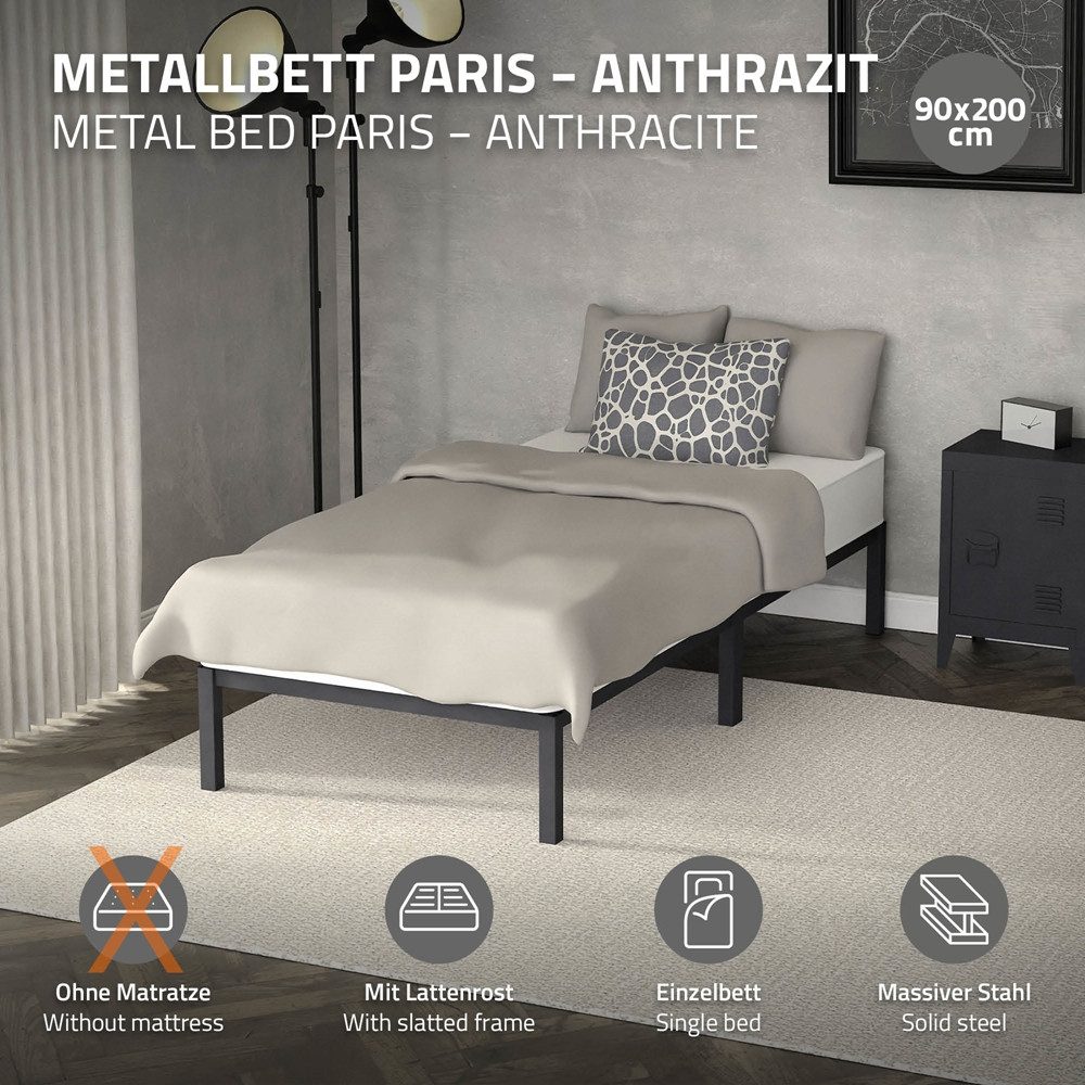 ML-DESIGN Metallbett Bettgestell Bettrahmen Stahlrahmen mit günstig online kaufen