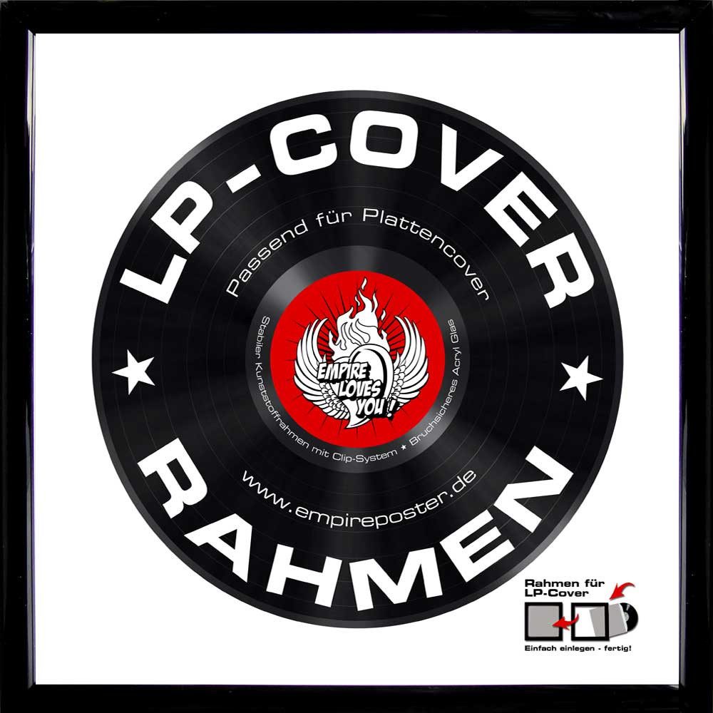 Bilderrahmen LP Plattencover Rahmen - Wechselrahmen - Profil: 15mm Kunststoff schwa