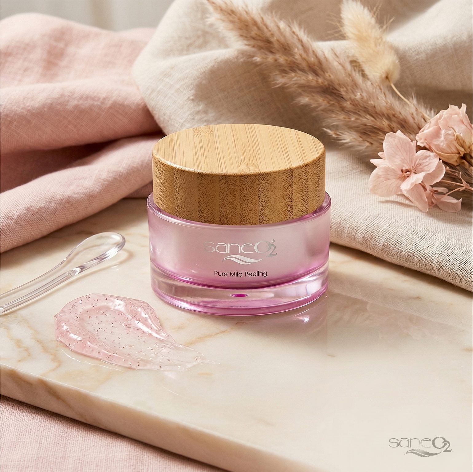 GW Nature Cosmetic Gesichtspeeling SaneO2® Pure Mild Peeling 50 ml - Enzympeeling, Vegan - Sanftes Enzympeeling mit Jojoba & Papain