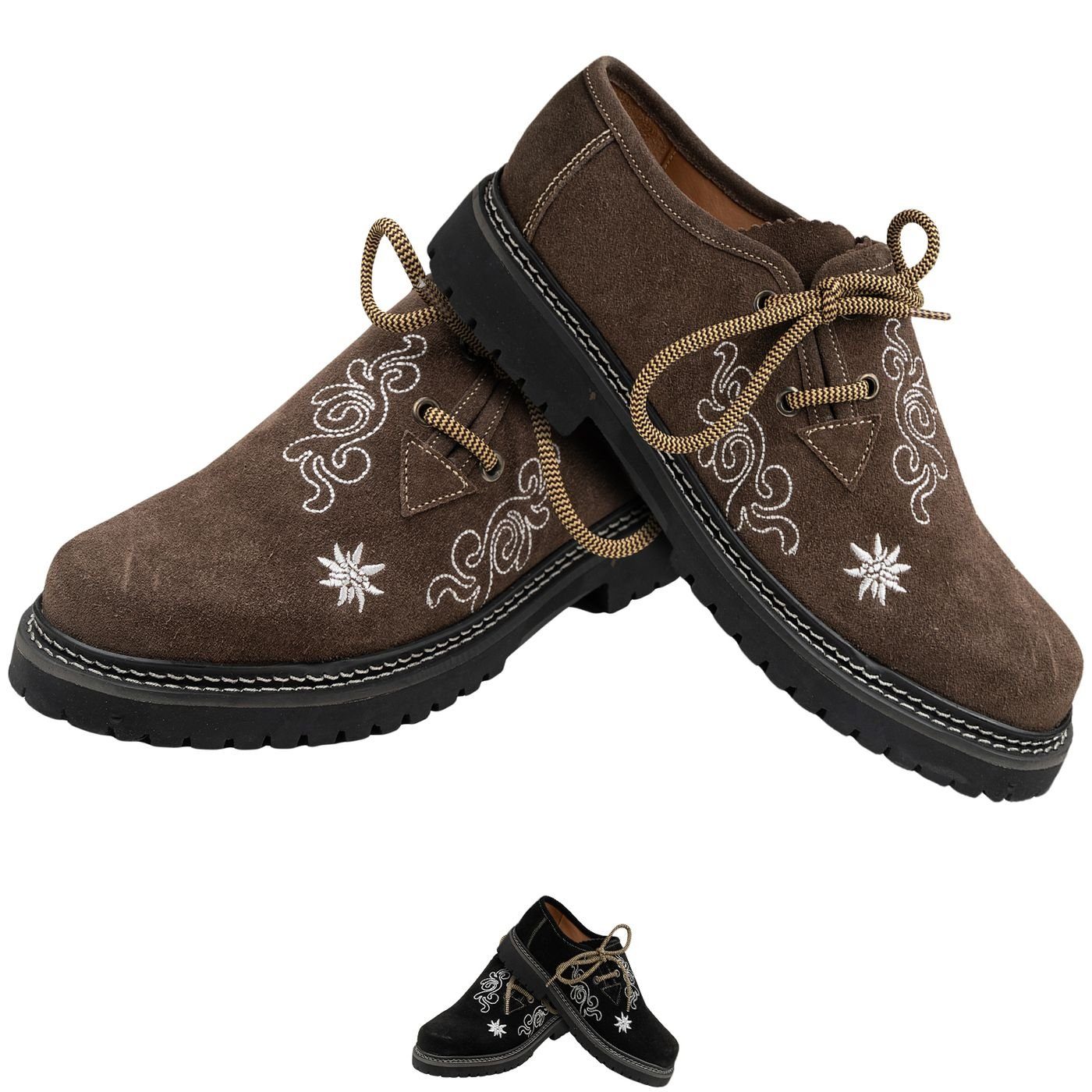 German Wear D-Haferl-1 Haferlschuh Damen Haferlschuhe Trachtenschuhe für Trachten lederhosen