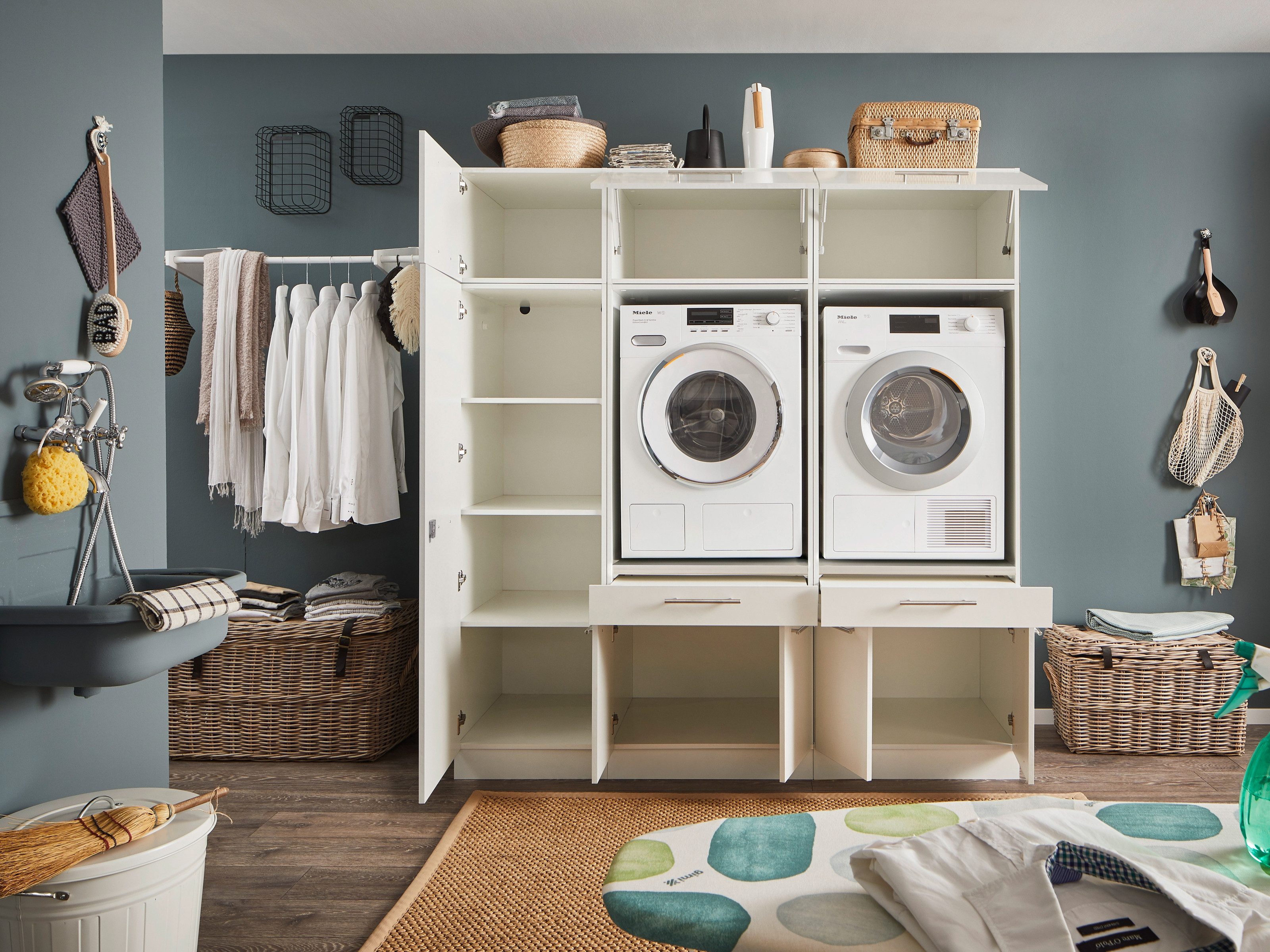 freiraum Waschmaschinenumbauschrank LAUNDREEZY in weiß - 185x200x67,5 (BxHx günstig online kaufen