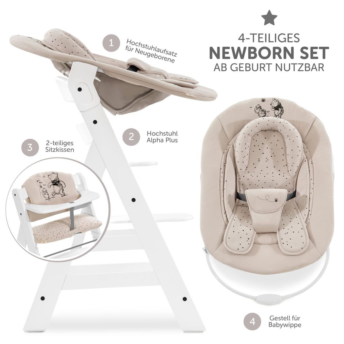 Hauck Hochstuhl Alpha Plus White Newborn günstig online kaufen