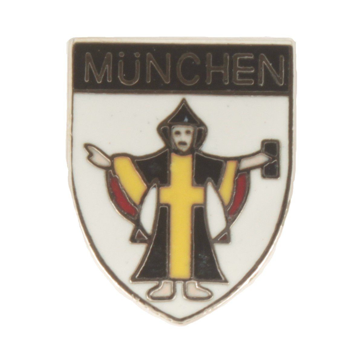 Breiter Anstecknadel, Hutanstecker weiß Münchner Emblem Kindl