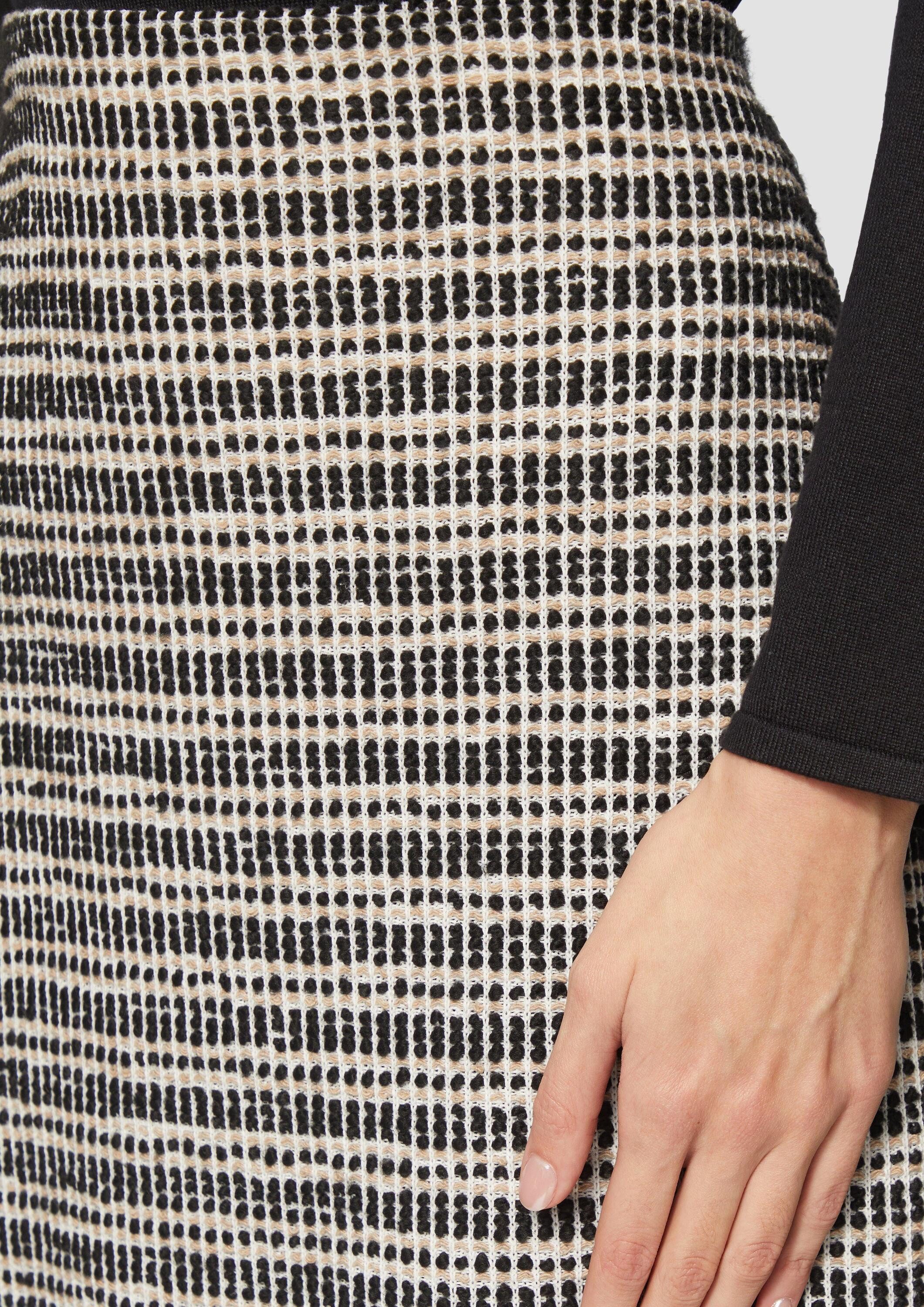 s.Oliver Minirock Rock Kurzer Bouclé-Rock mit seitlichem Reißverschluss