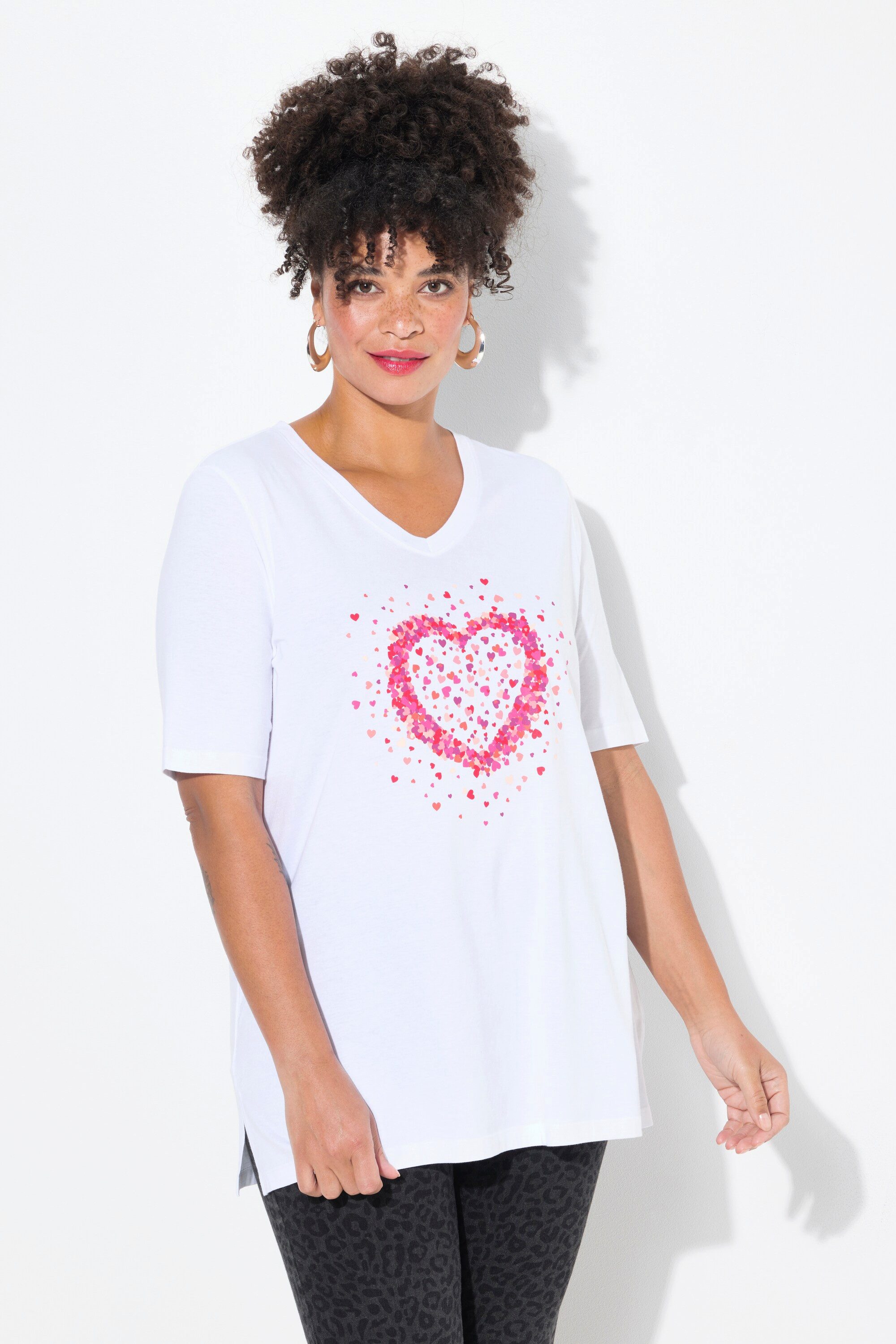 MIAMODA T-Shirt T-Shirt A-Linie Herz-Print günstig online kaufen