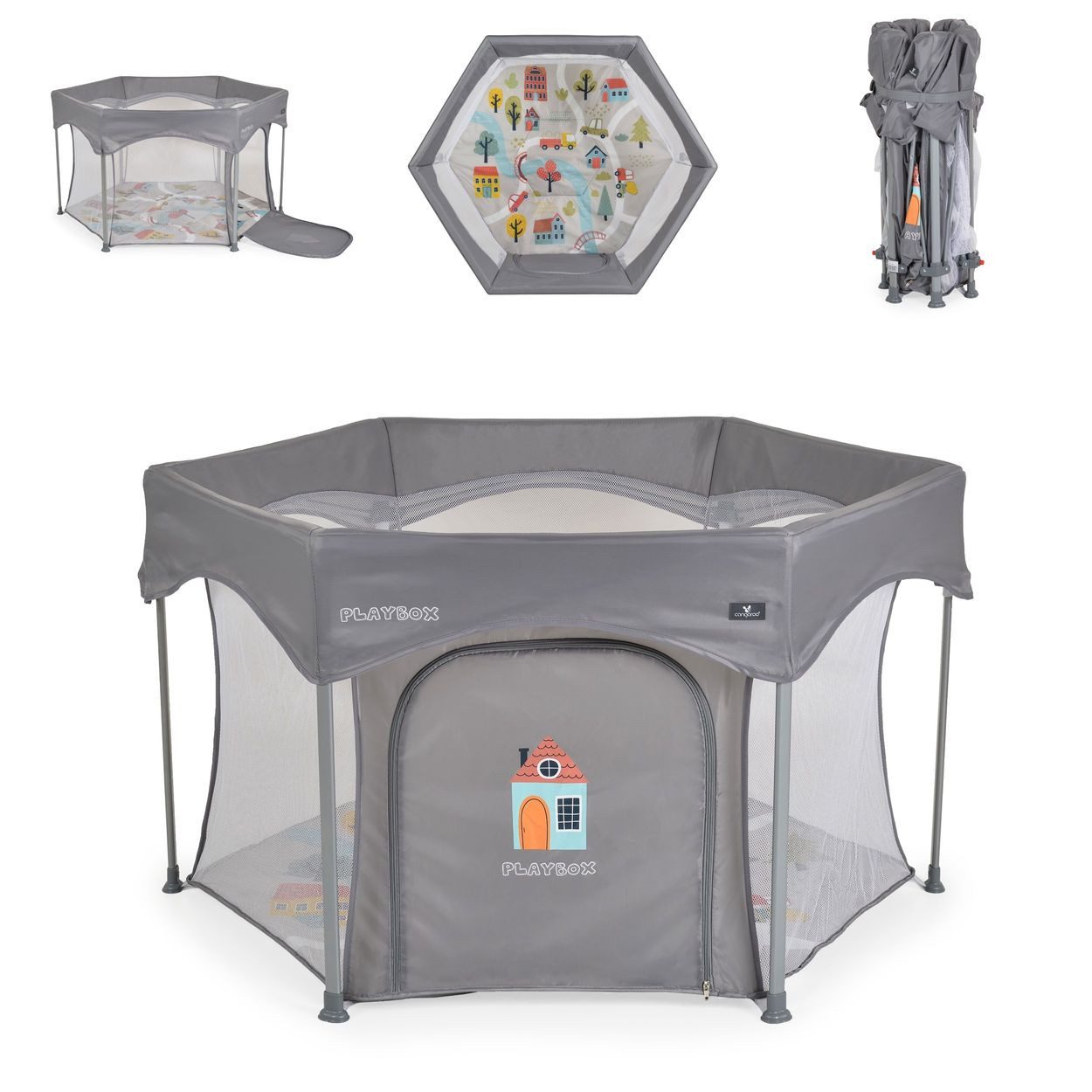 Cangaroo Laufstall Laufstall Playbox klappbar, Matratze Tragetasche Öffnung Reiselaufstall