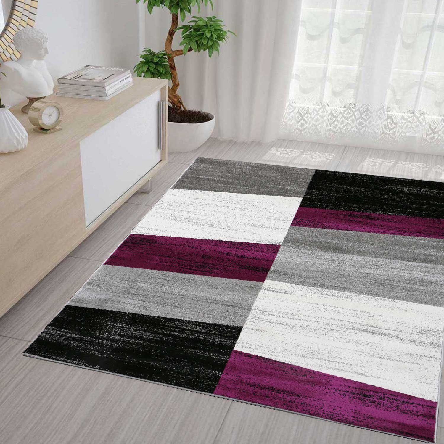 Vimoda Teppich Geometrisches Muster Meliert, Kariert, günstig online kaufen
