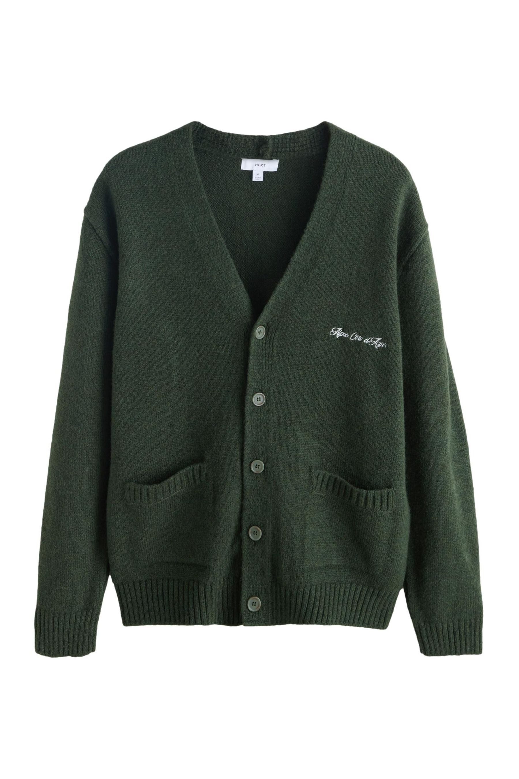 Strickjacke Regular Fit Strickjacke mit aufgesticktem Motiv