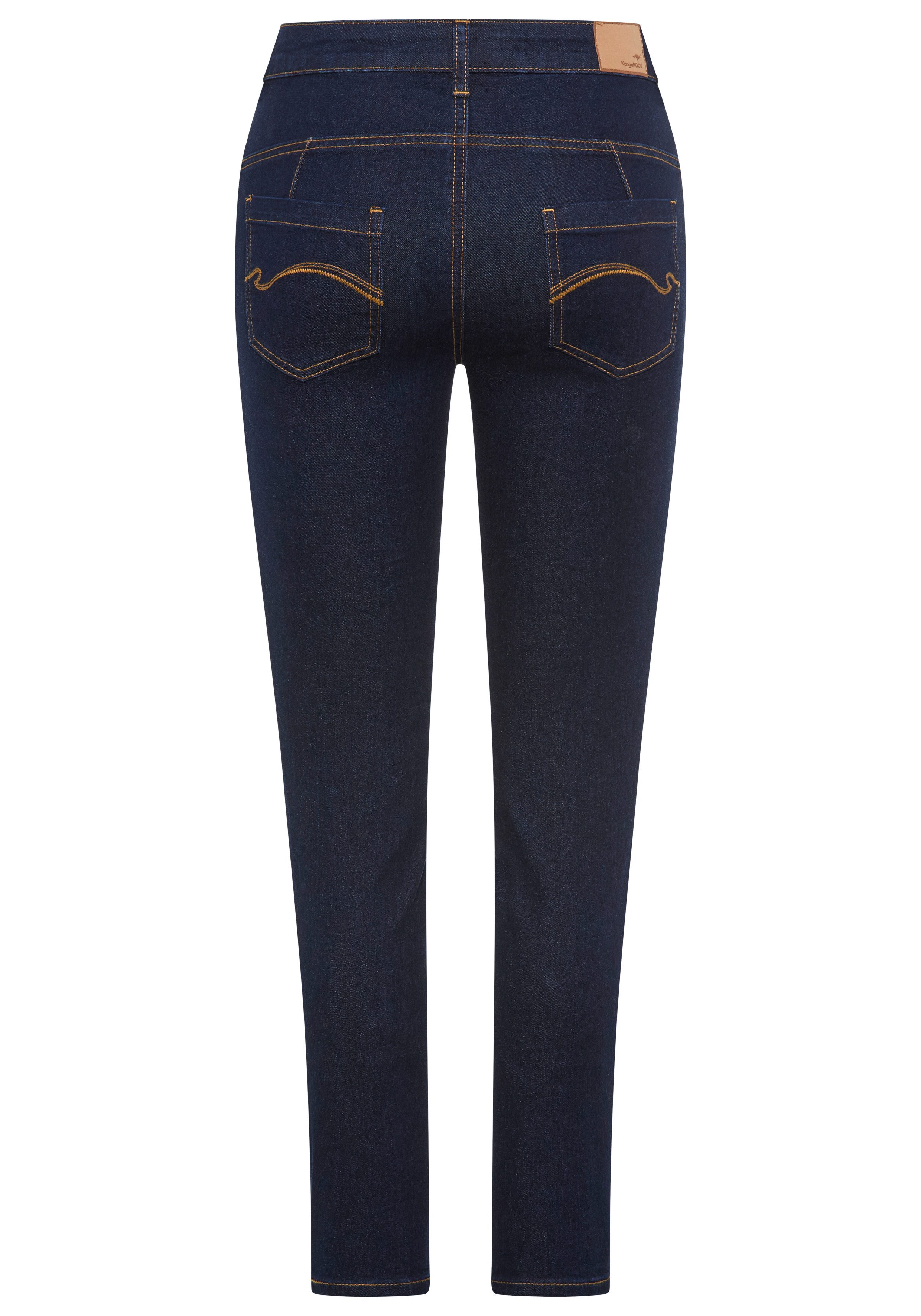 KangaROOS Slim-fit-Jeans CROPPED HIGH WAIST SLIM FIT schmale Passform, Röhrenjeans, trendige Used-Waschung