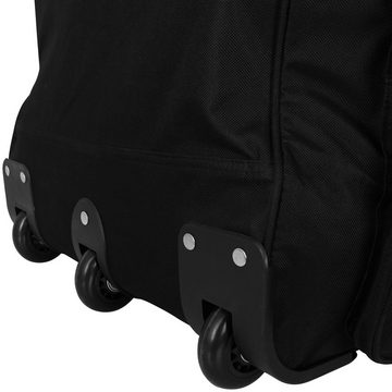 Reisetasche XXL Trolleytasche 168L 3 Rollen schwarz Trolley, Rollkoffer Reisetrolley Tasche Teleskopgriff Leichtlaufrollen