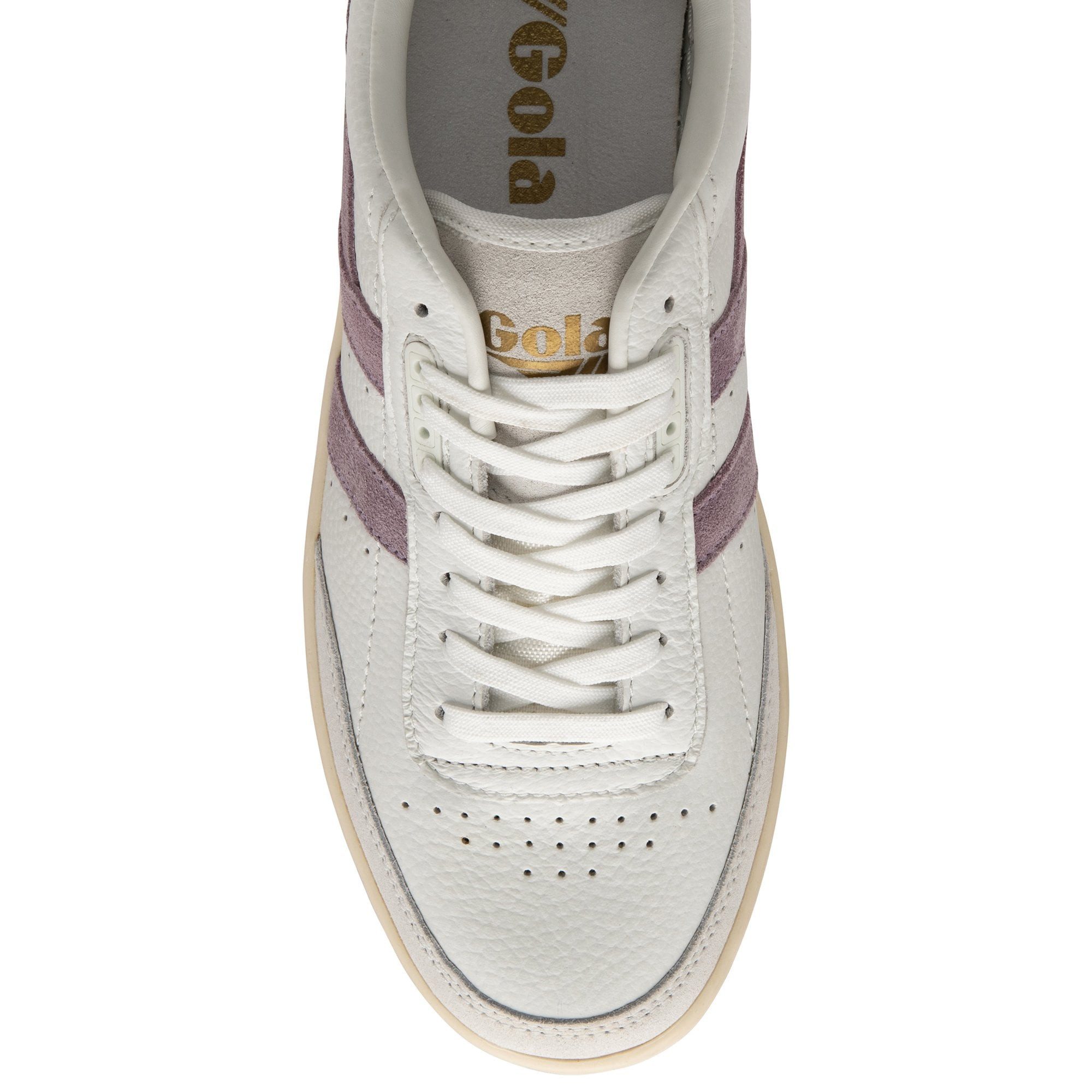 Gola Falcon Leder weiss/lily/hellblau Damen Sneaker günstig online kaufen