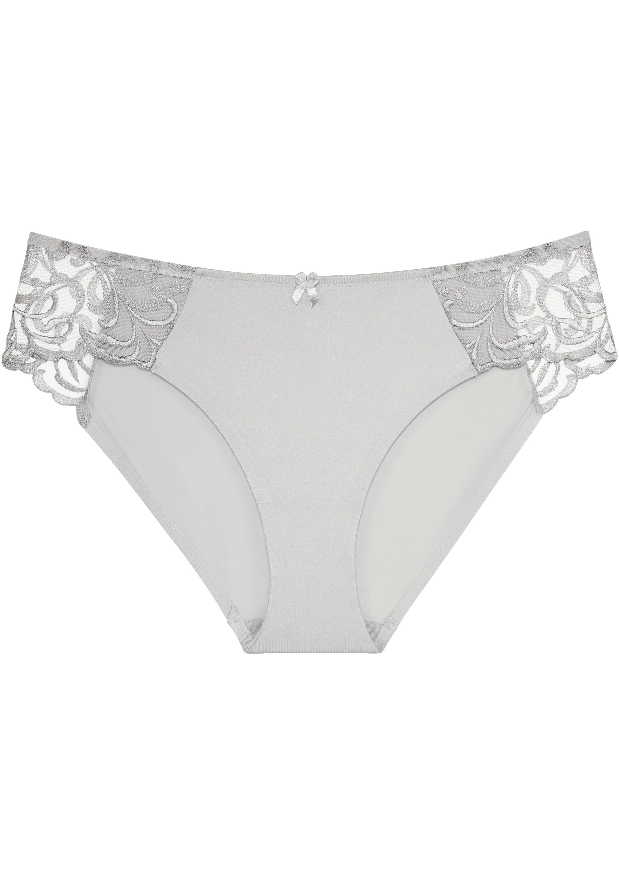 Bündchen Tai-Slip mit Schleife kleiner am (1-St) Modern Triumph platino Finesse Spitzeneinsatz,