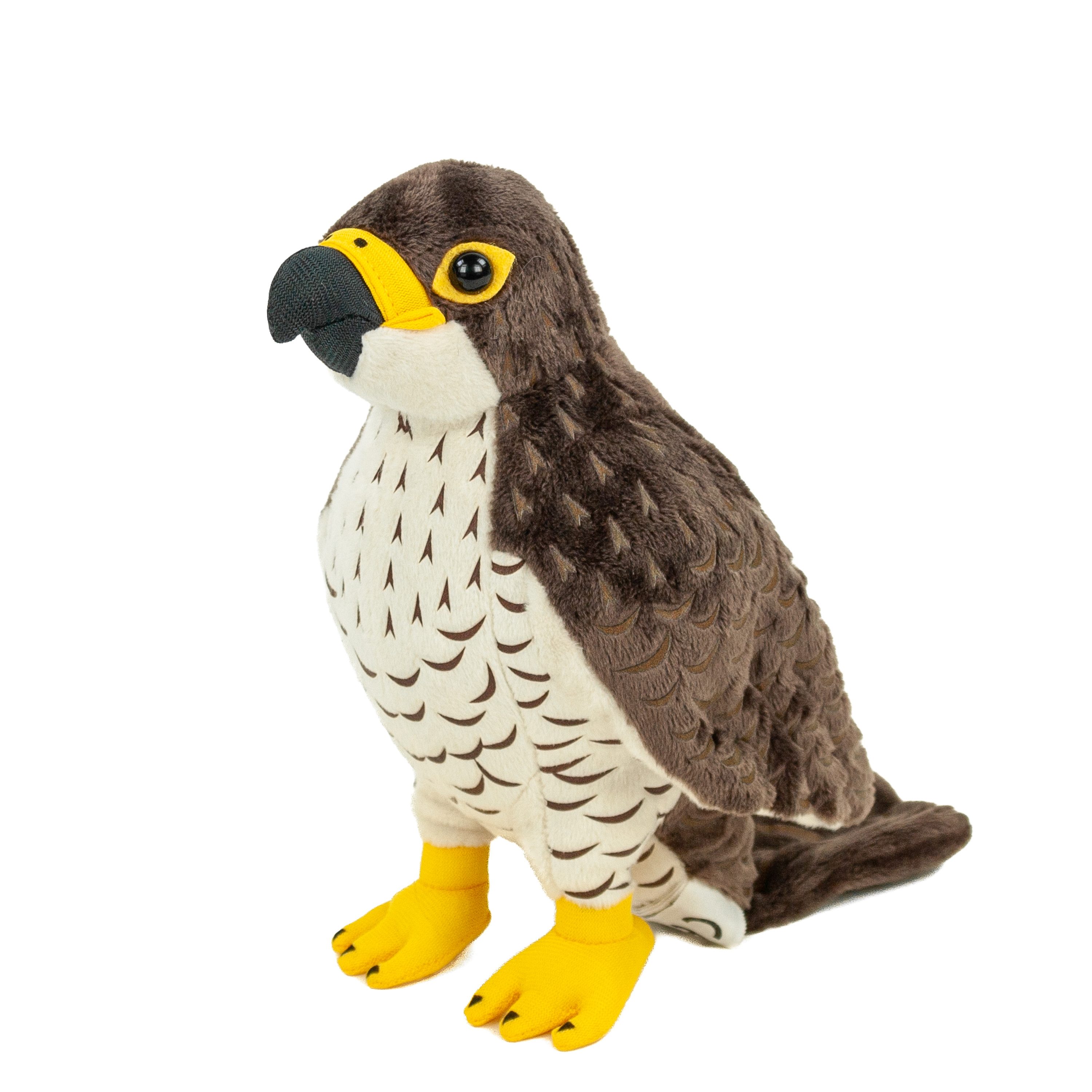 Teddys Rothenburg Kuscheltier Falke 18 cm stehend braun/weiß Plüschfalke Stoffvogel