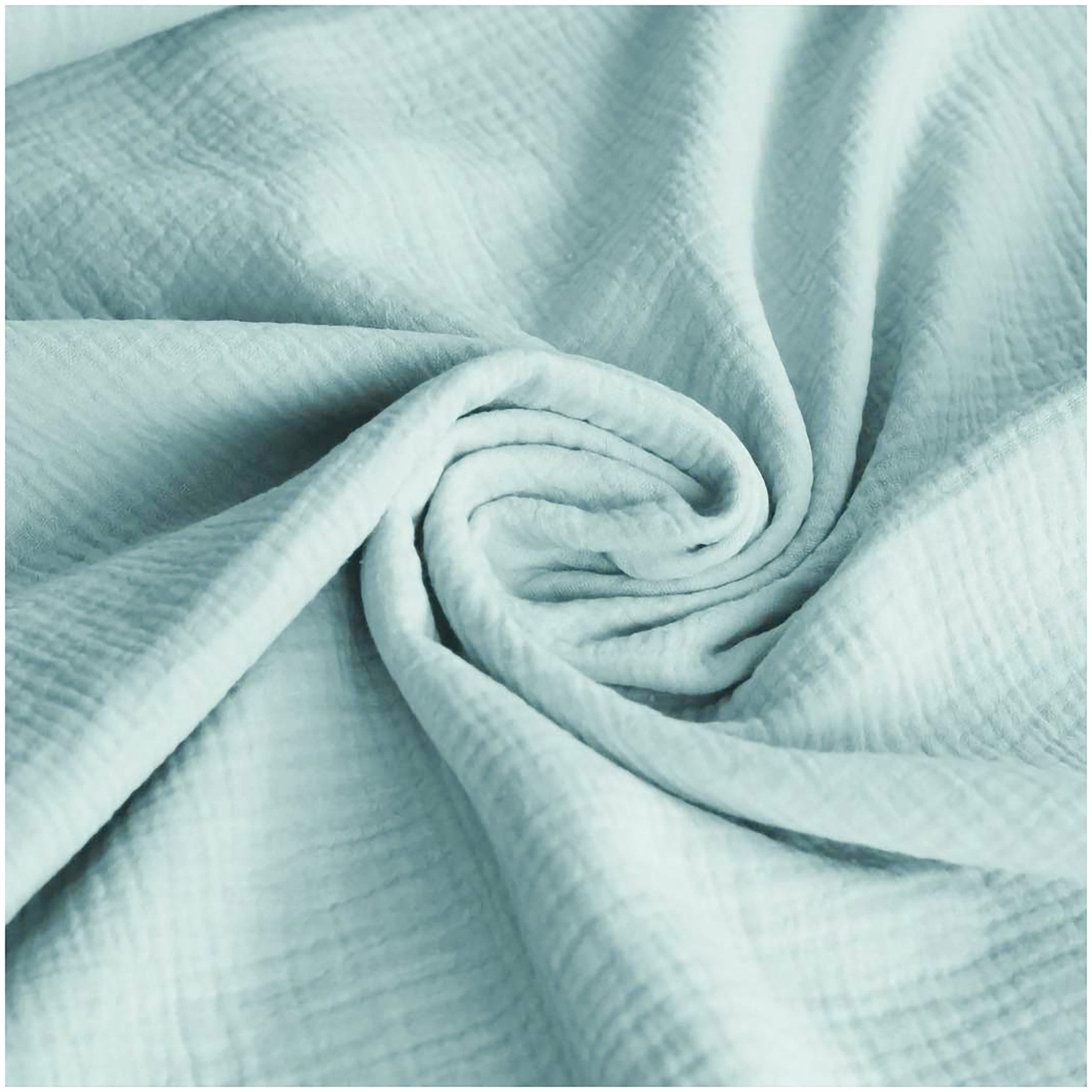 maDDma Stoff 50x130cm Musselin Stoff uni Meterware Mulltuch, hellblau