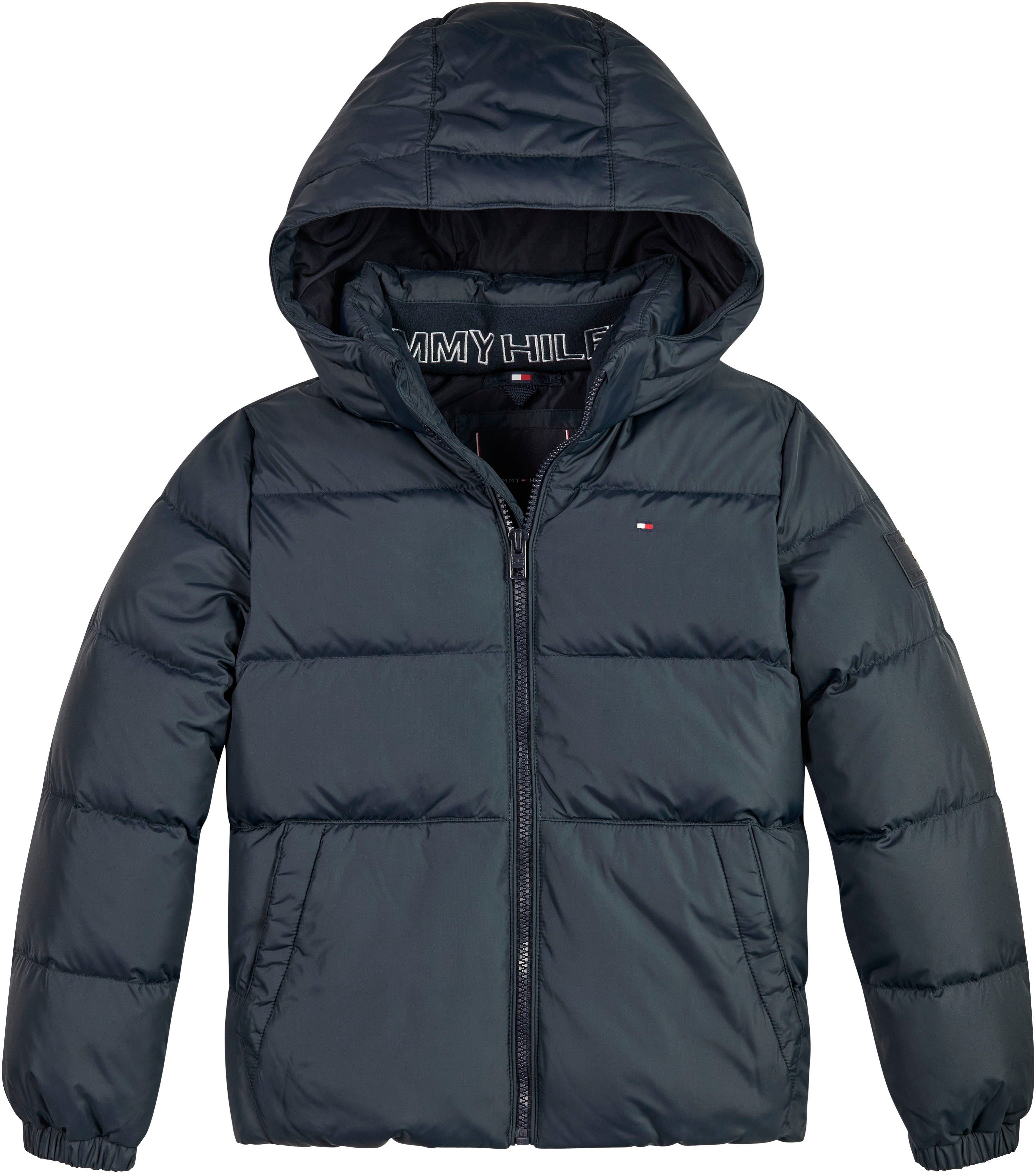 Tommy Hilfiger Daunenjacke ESSENTIAL DOWN JACKET Baby bis 2 Jahre; mit Logo-Patch und Flaglabel