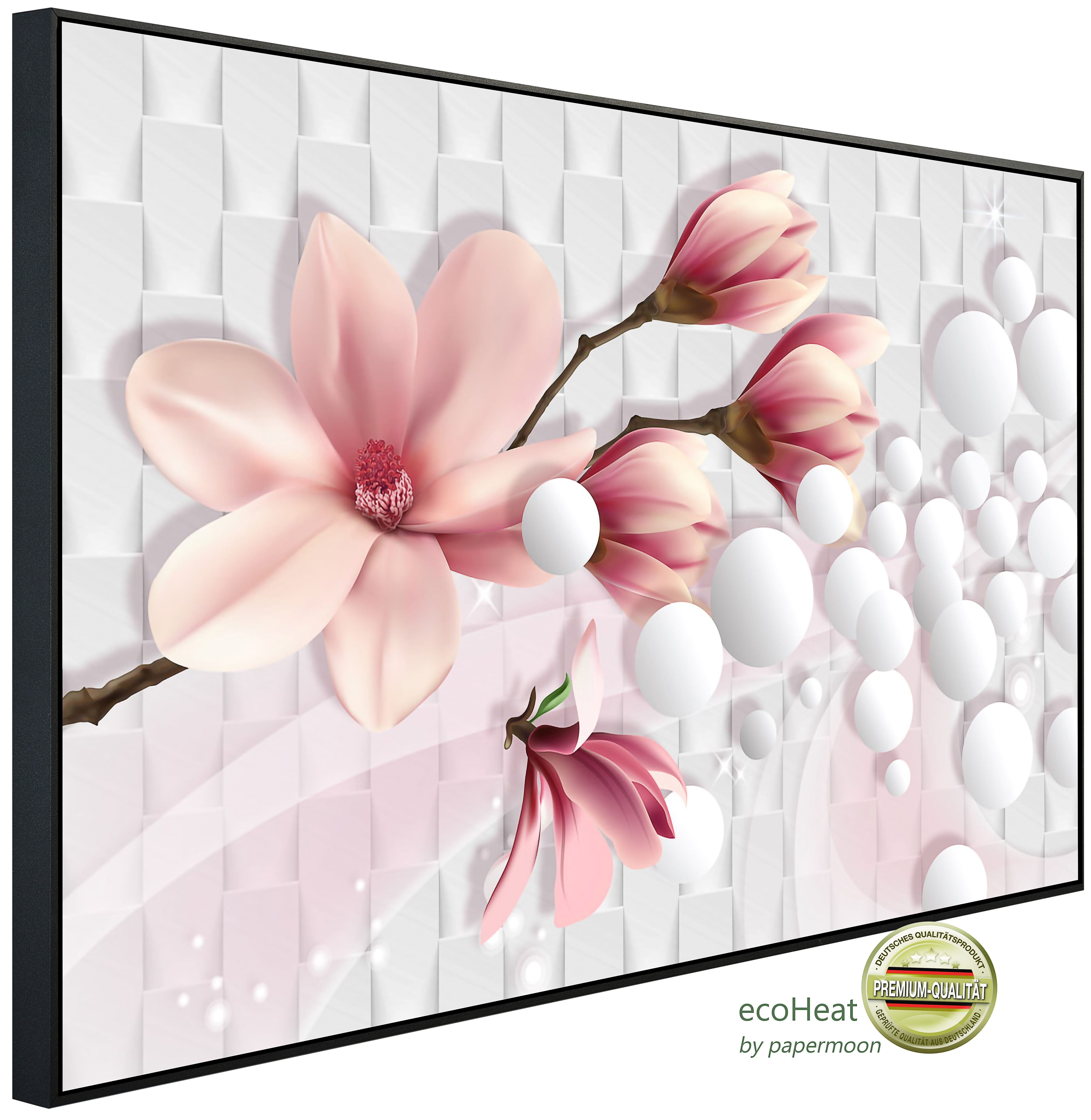 Papermoon Infrarotheizung INFRAROT-BILD-HEIZUNG, Blume, TÜV-Rheinland/GS zertifiziert, angenehme Strahlungswärme