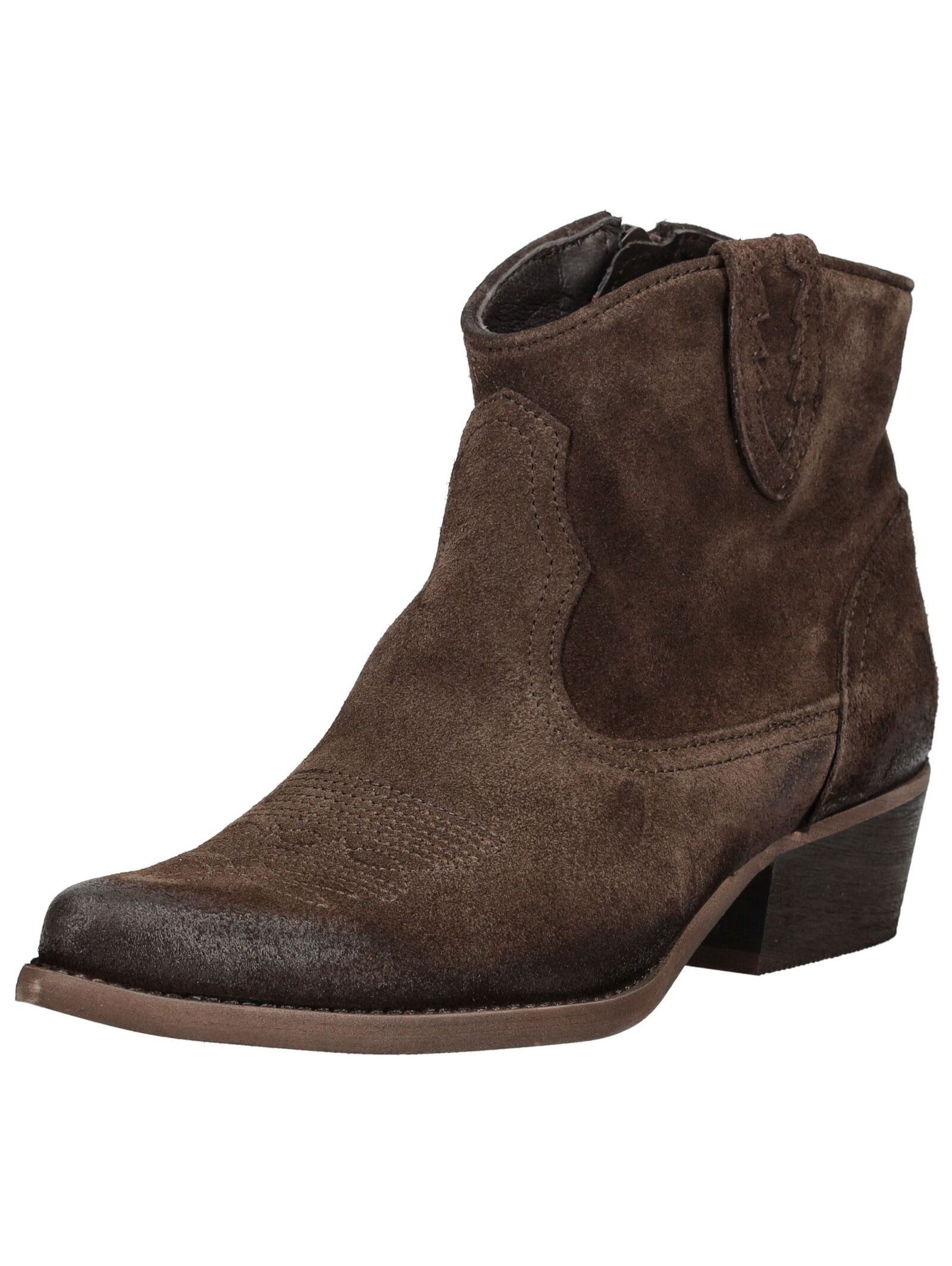Felmini Stiefelette Veloursleder . Cowboy Stiefelette