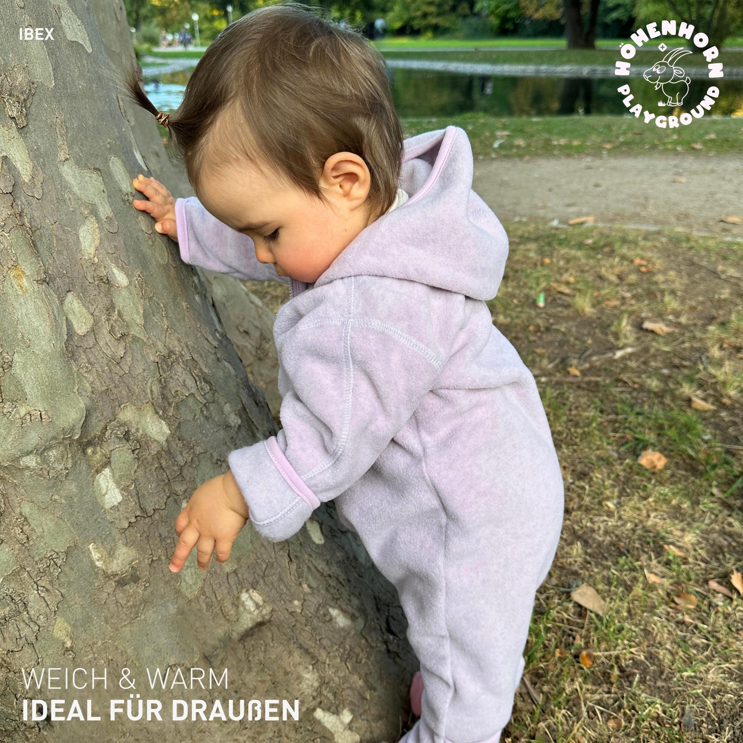 Höhenhorn Strampler Ibex Baby Fleece Overall Winter Herbst Strampler Kleinkind mit Kapuze