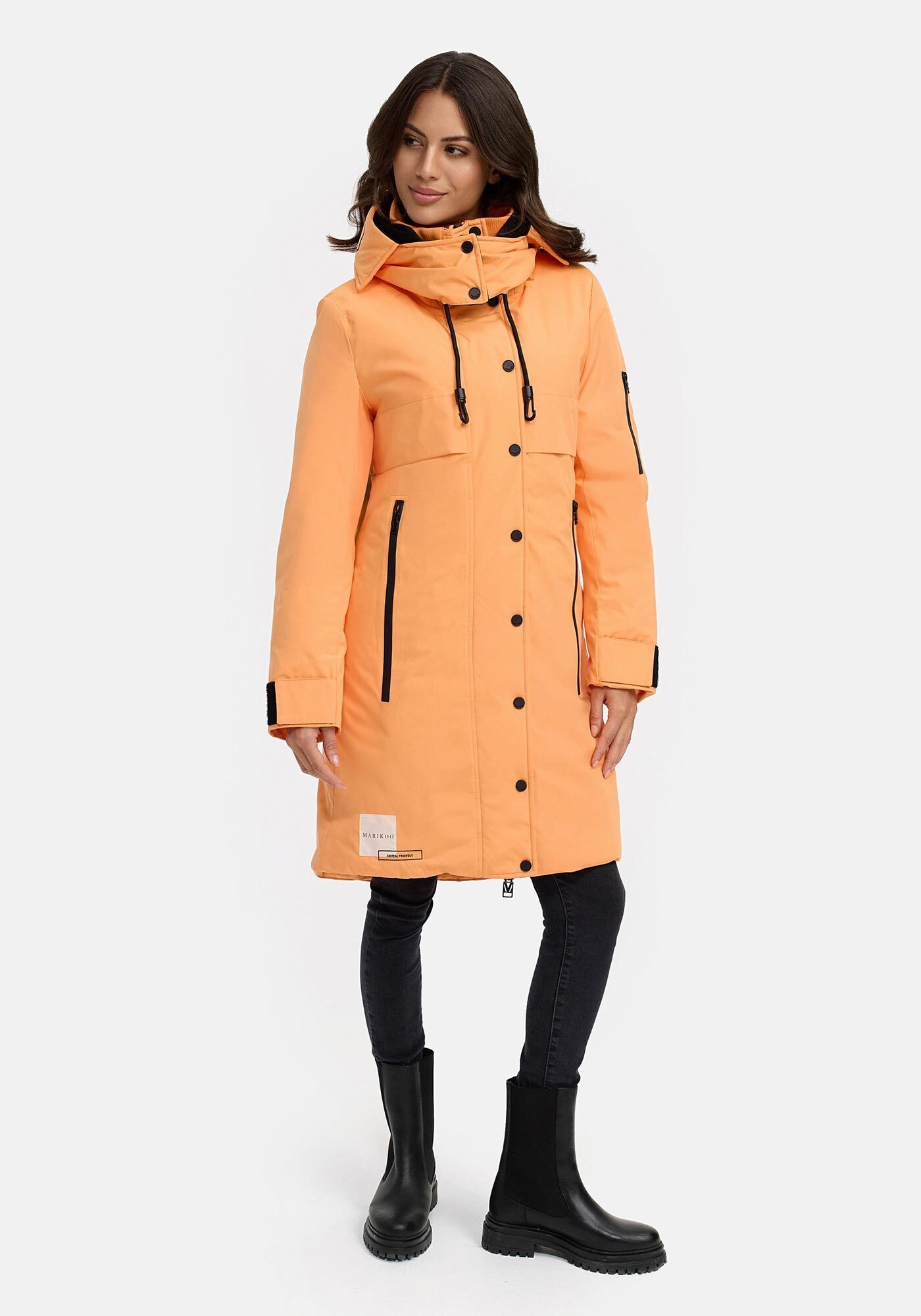 Marikoo Winterjacke Anoukaa langer Parka mit abnehmbarer Kapuze