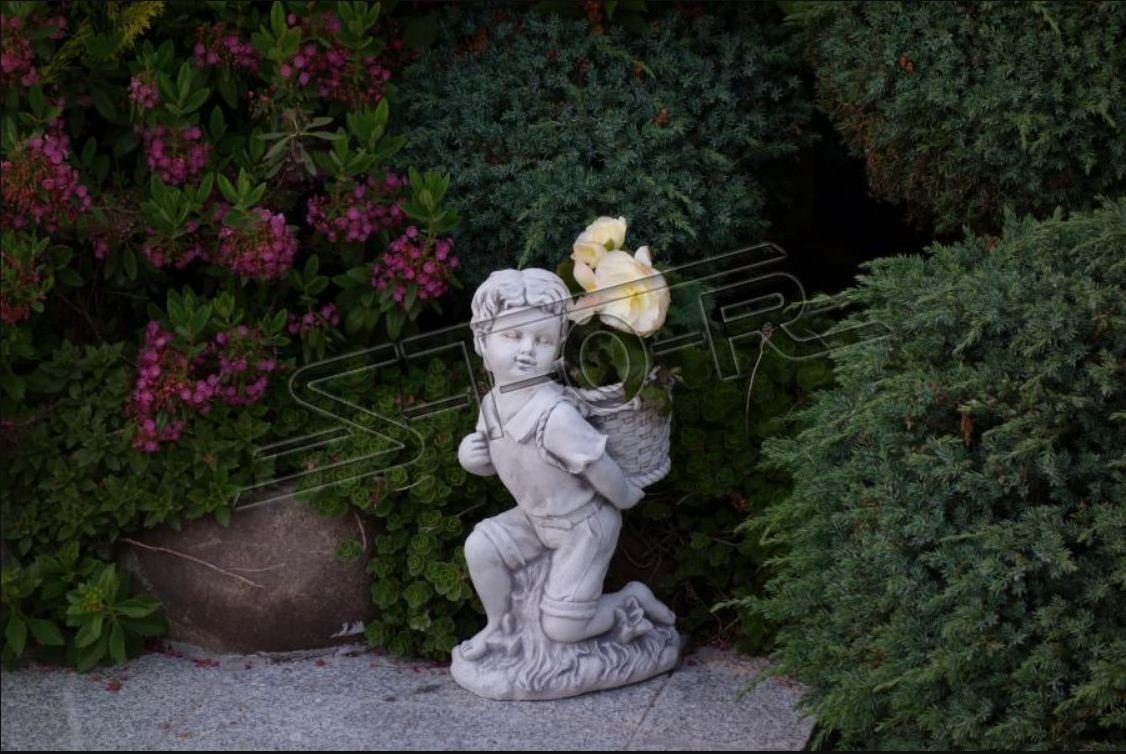 JVmoebel Skulptur Junge Bub 40cm Figur Statue Figuren Skulptur Statuen Garten Dekoration S101147