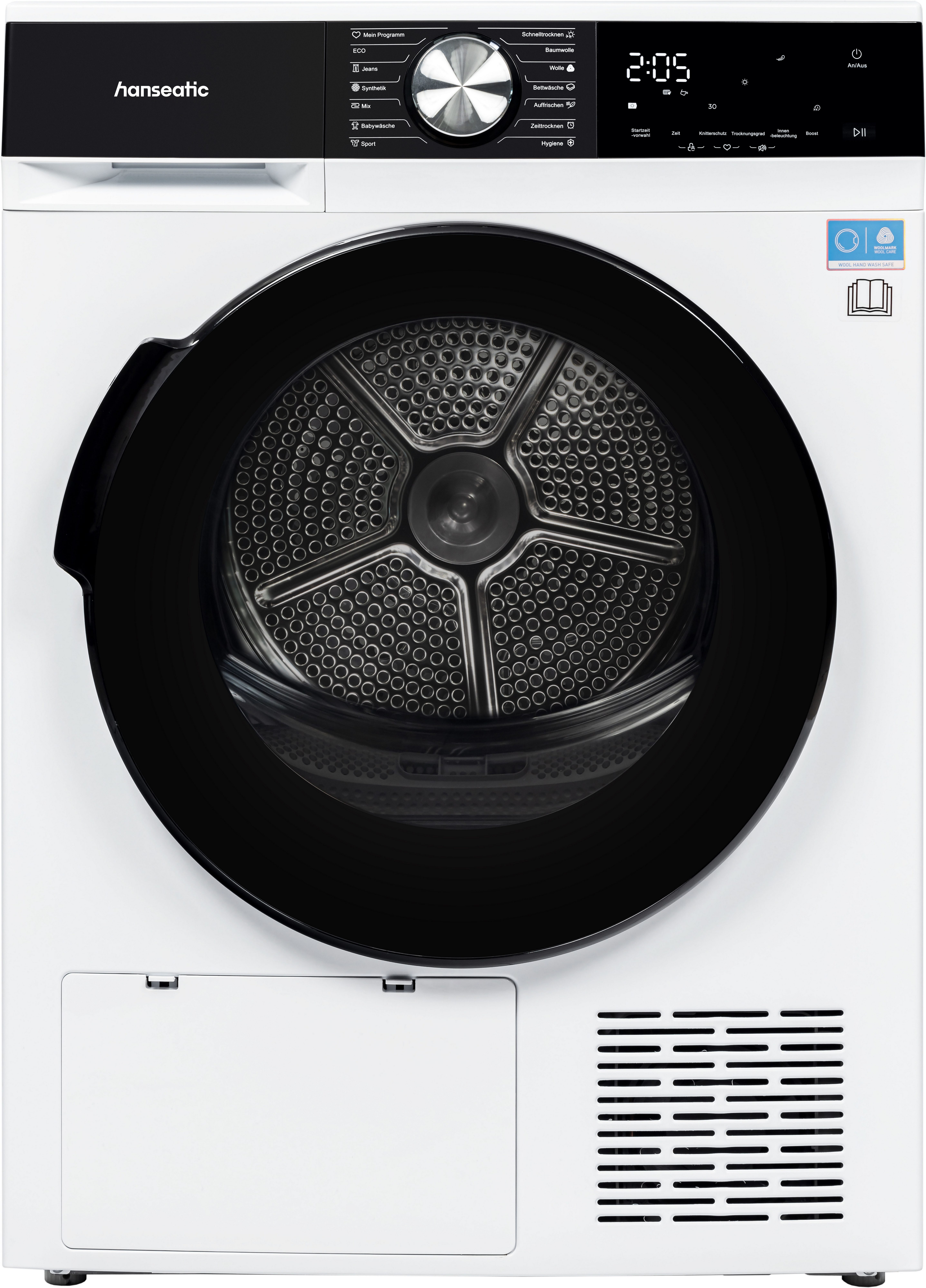 Hanseatic Wärmepumpentrockner HWT8BGT, UV-Funktion zur Desinfektion