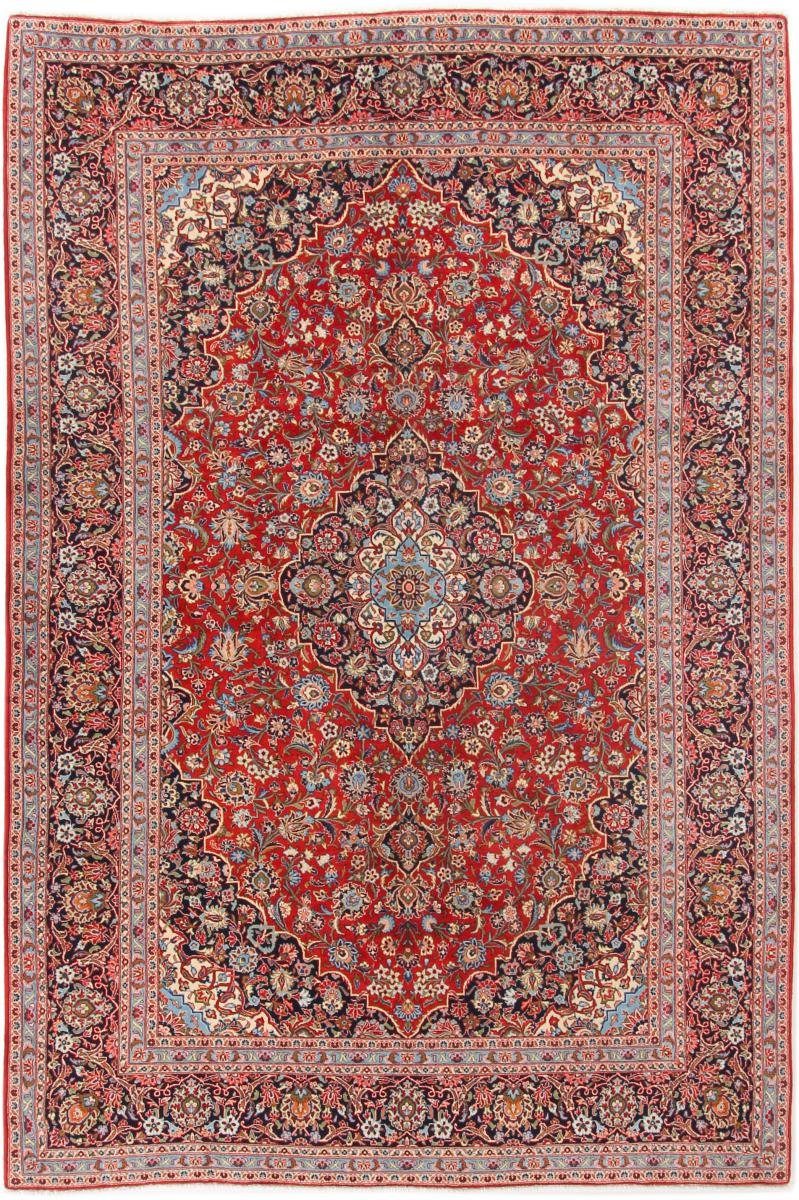 Orientteppich Keshan 198x301 Handgeknüpfter Orientteppich / Perserteppich, Nain Trading, rechteckig, Höhe: 12 mm | Kurzflor-Teppiche