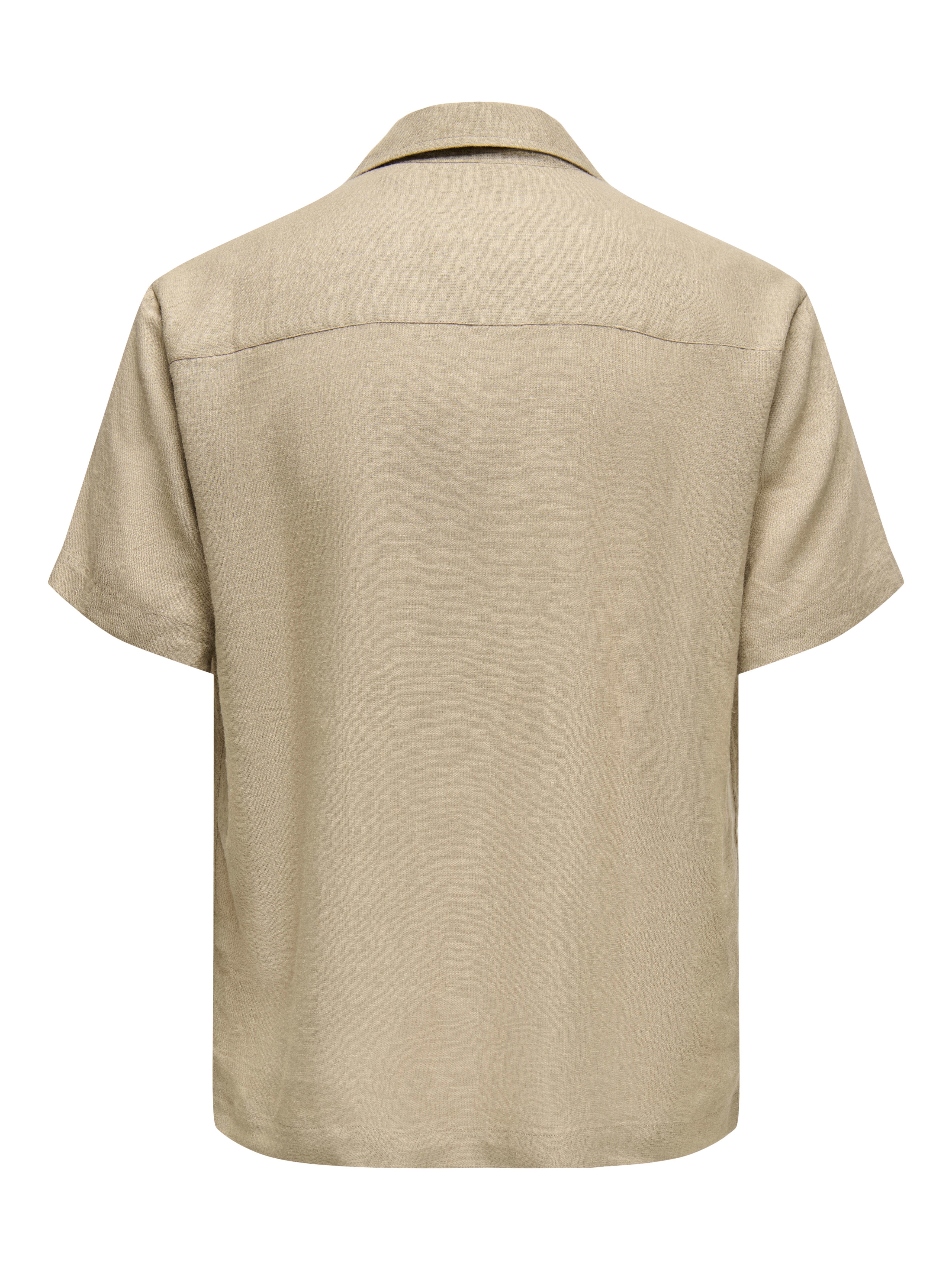 ONLY & SONS Kurzarmhemd ONSLAURENCE RLX RESOR SS LINENBLEND NOOS