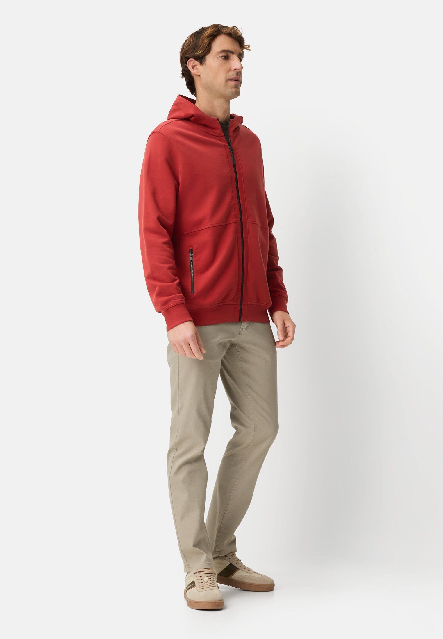 camel active Sweatjacke mit Taschen Langarm