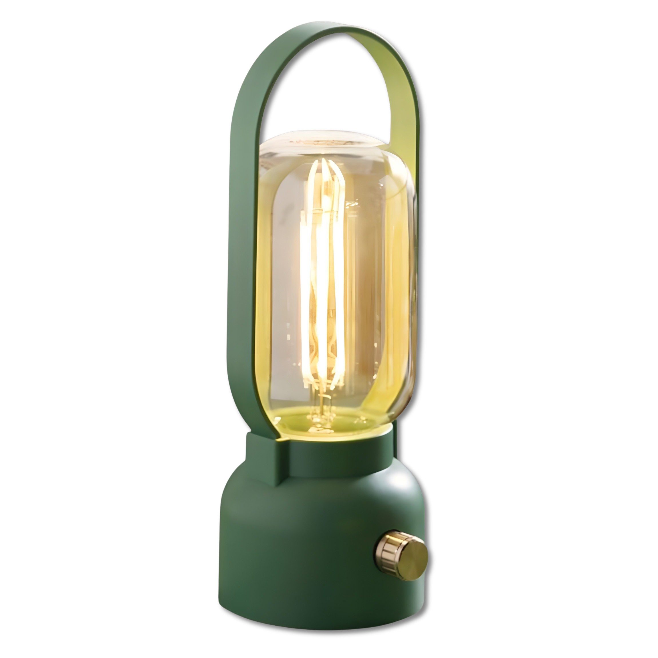 Dekoleidenschaft LED Laterne "Green" grün, dimmbar, Outdoor Gartenlaterne wetterfest, Campinglampe, dimmbar, Hängelaterne für Draußen, USB aufladbar