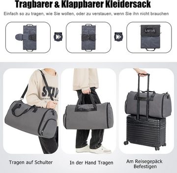 KOMFOTTEU Tragetasche 2-in-1 Reisetasche, 50L Hänge-Kleidersack