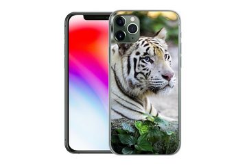 MuchoWow Handyhülle Tiger - Weiß - Sand, Handyhülle Apple iPhone 11 Pro Max, Smartphone-Bumper, Print, Handy