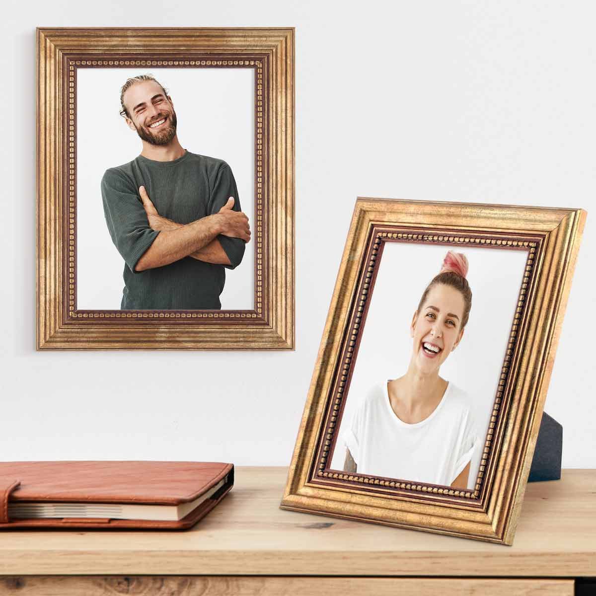 PHOTOLINI Bilderrahmen 2er Set Massivholz-Rahmen im günstig online kaufen