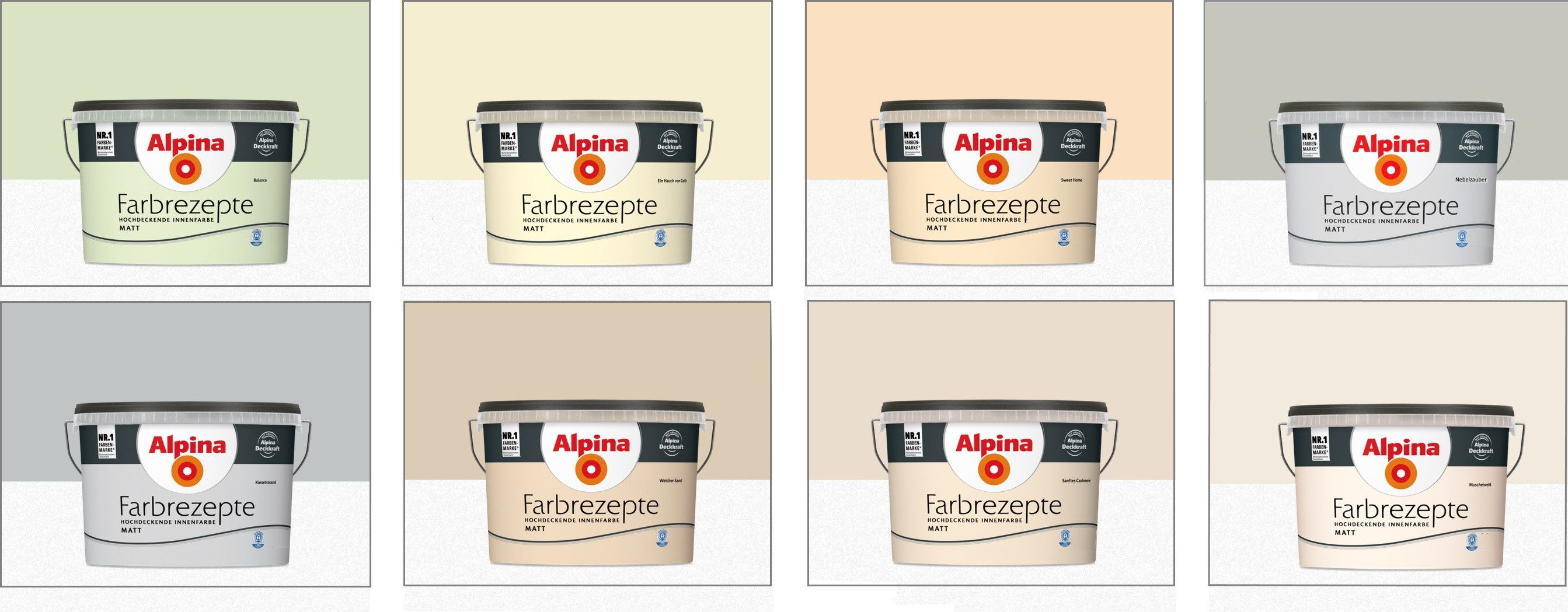 Wandfarbe 5 Liter Alpina Farbrezepte Wandfarbe, hochdeckende Farbe