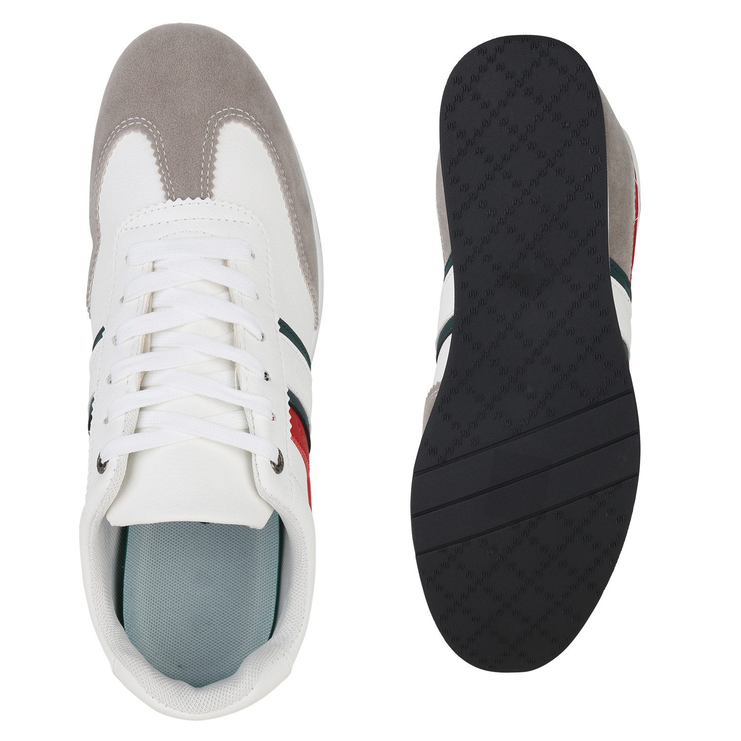 VAN HILL 840942 Sneaker Herren Sneaker Low Bequeme Schnürer Basic Schnür-