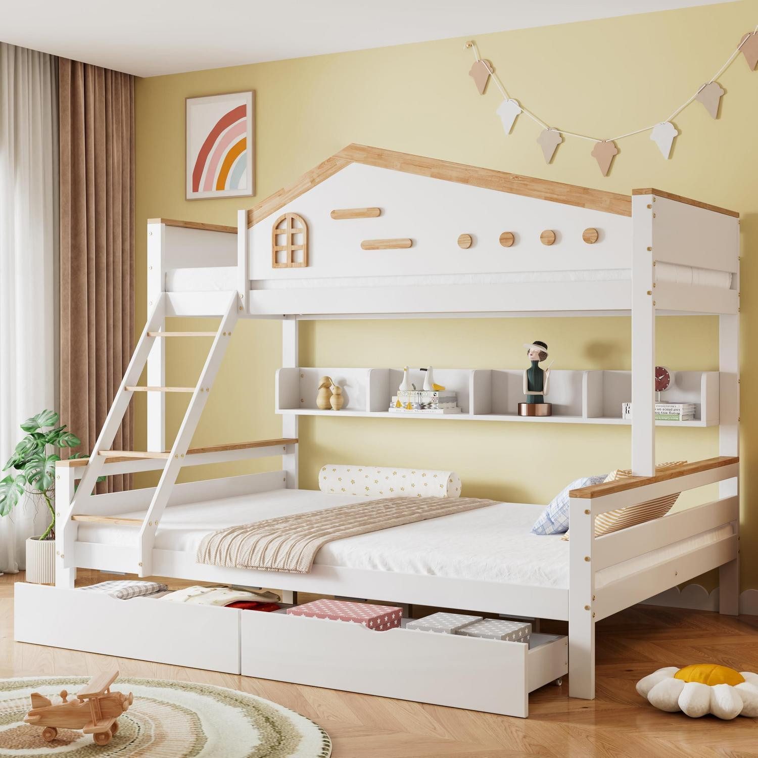 LuxusKollektion Hausbett Kinderhausbett 90x200/140x200cm