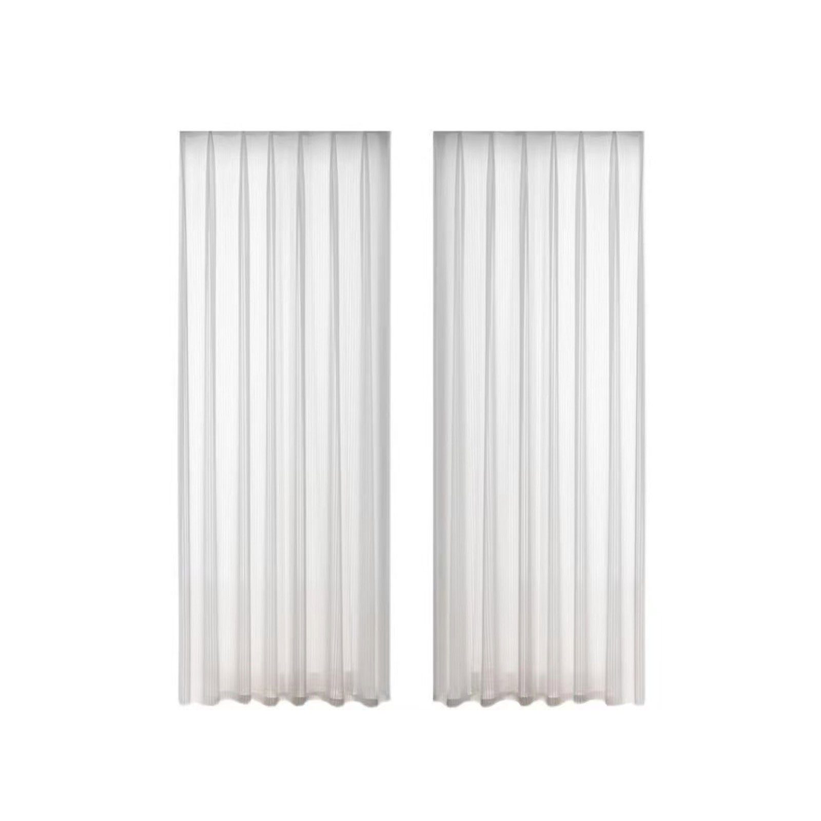 Vorhang 2-er 140x145cm Vorhang mit Ösen transparent Gardinen Kräuselband