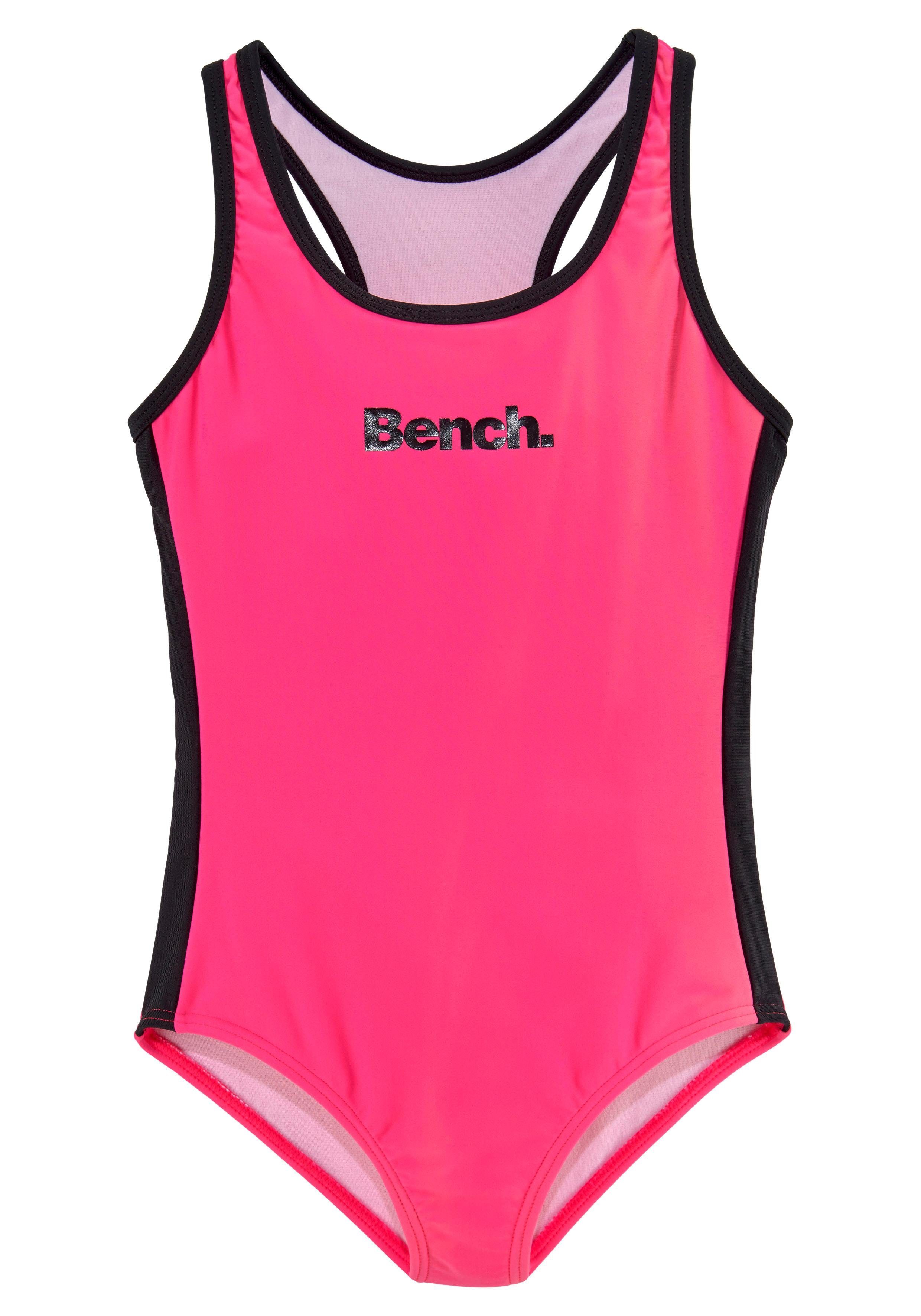 Bench. Badeanzug mit Logoprint pink-schwarz