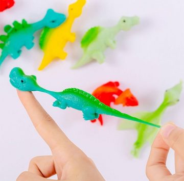 SOTOR Hüpfspielzeug 20 Stück Schleuder Dinosaurier Spielzeug, Dinosaurier Spielzeug, (Slingshot Dinosaur Finger Toys, Zufällige Farbe), Lustige Fliegende Dinosaurier Schleuder Spielzeug