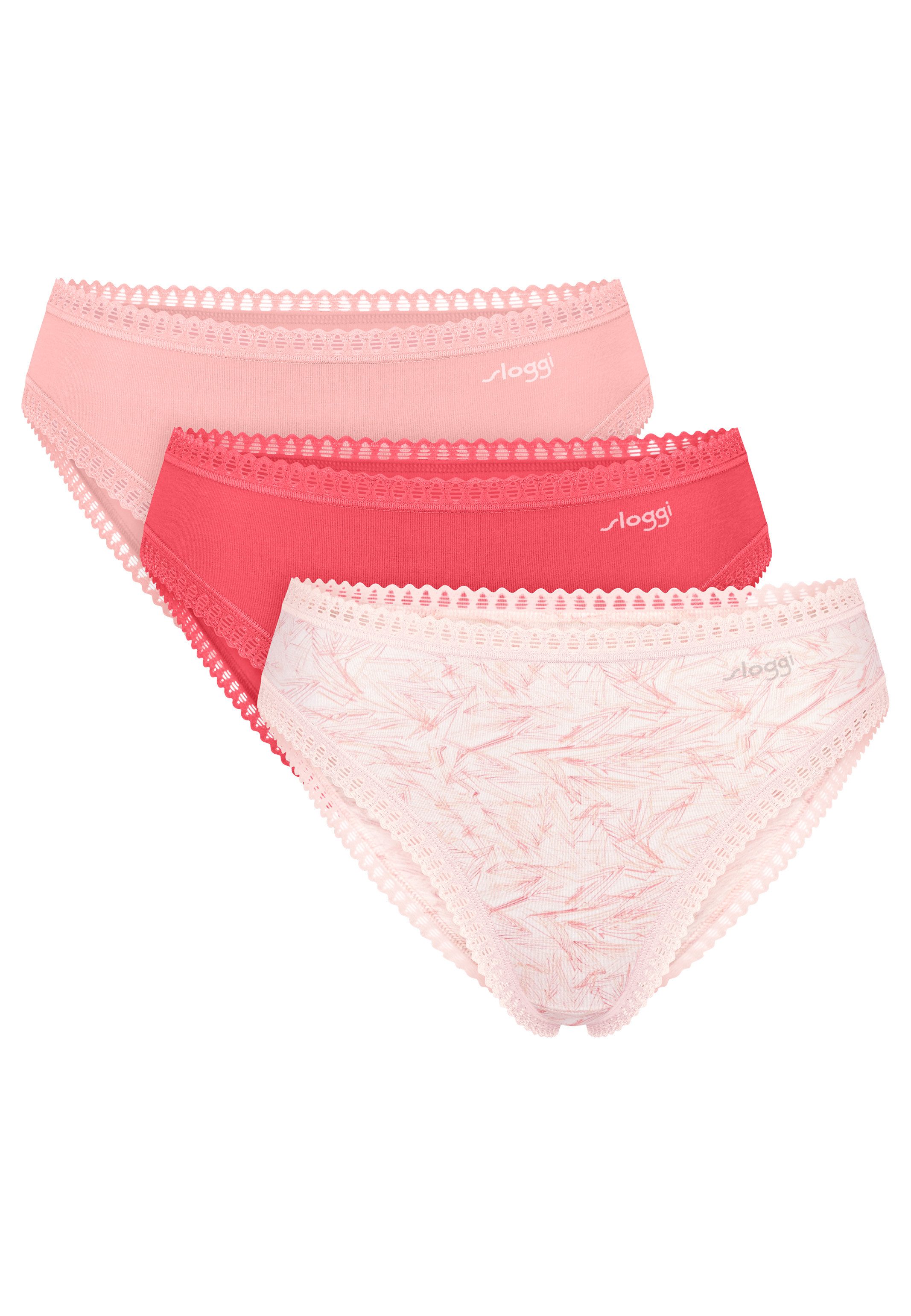 sloggi Midislip 3er Pack GO Crush (Spar-Set, 3-St) Slip - Baumwolle - Atmungsaktiv - Komfortabel und atmungsaktiv