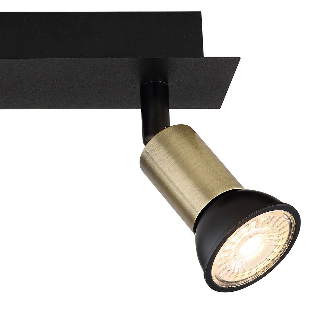 verstellbar Deckenlampe schwarz LED Strahler Deckenspot, Leuchte Leuchtmittel Wohnzimmerleuchte nicht inklusive, etc-shop