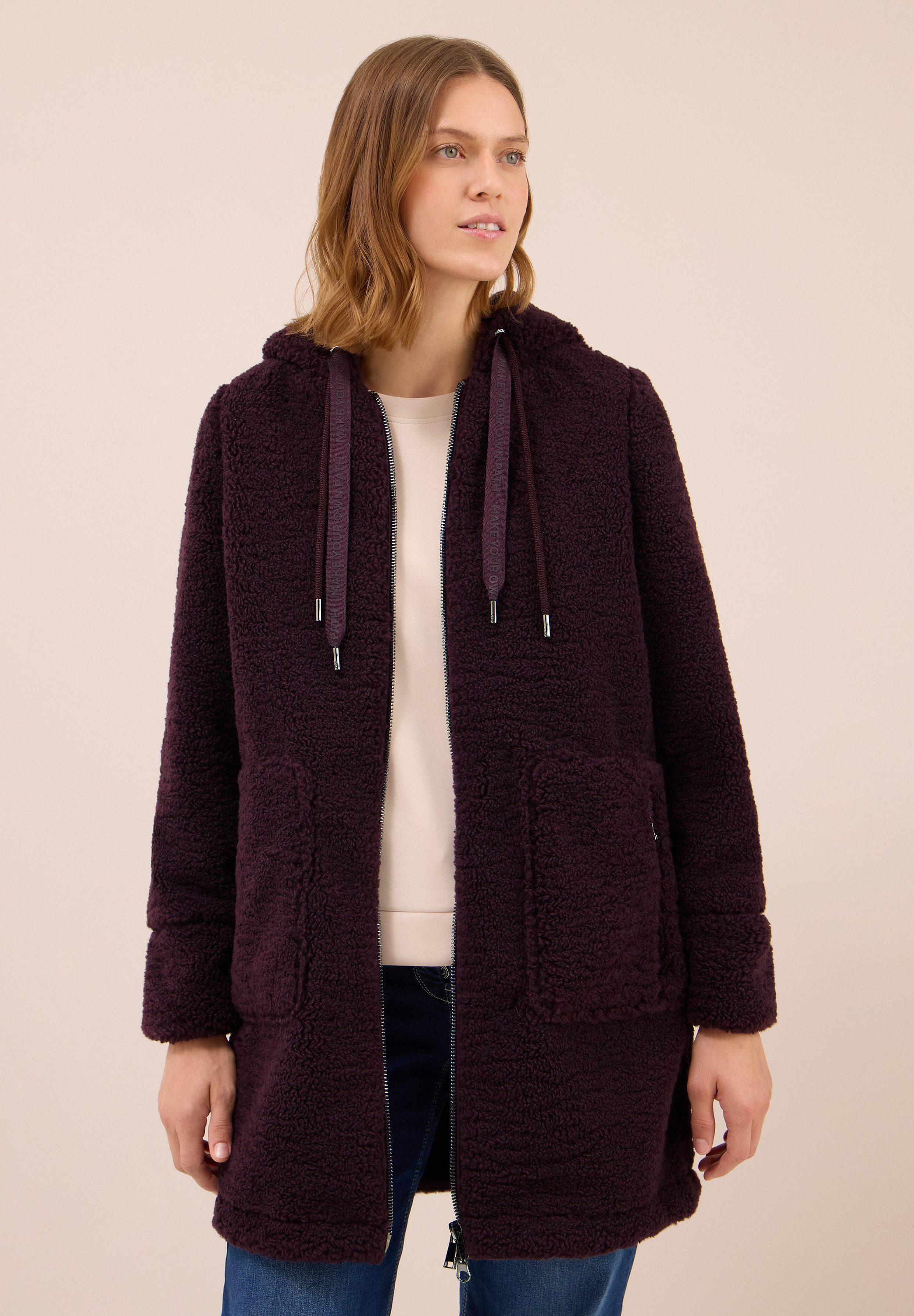 CECIL Fellimitatmantel mit 2-Wege Reißverschluss günstig online kaufen